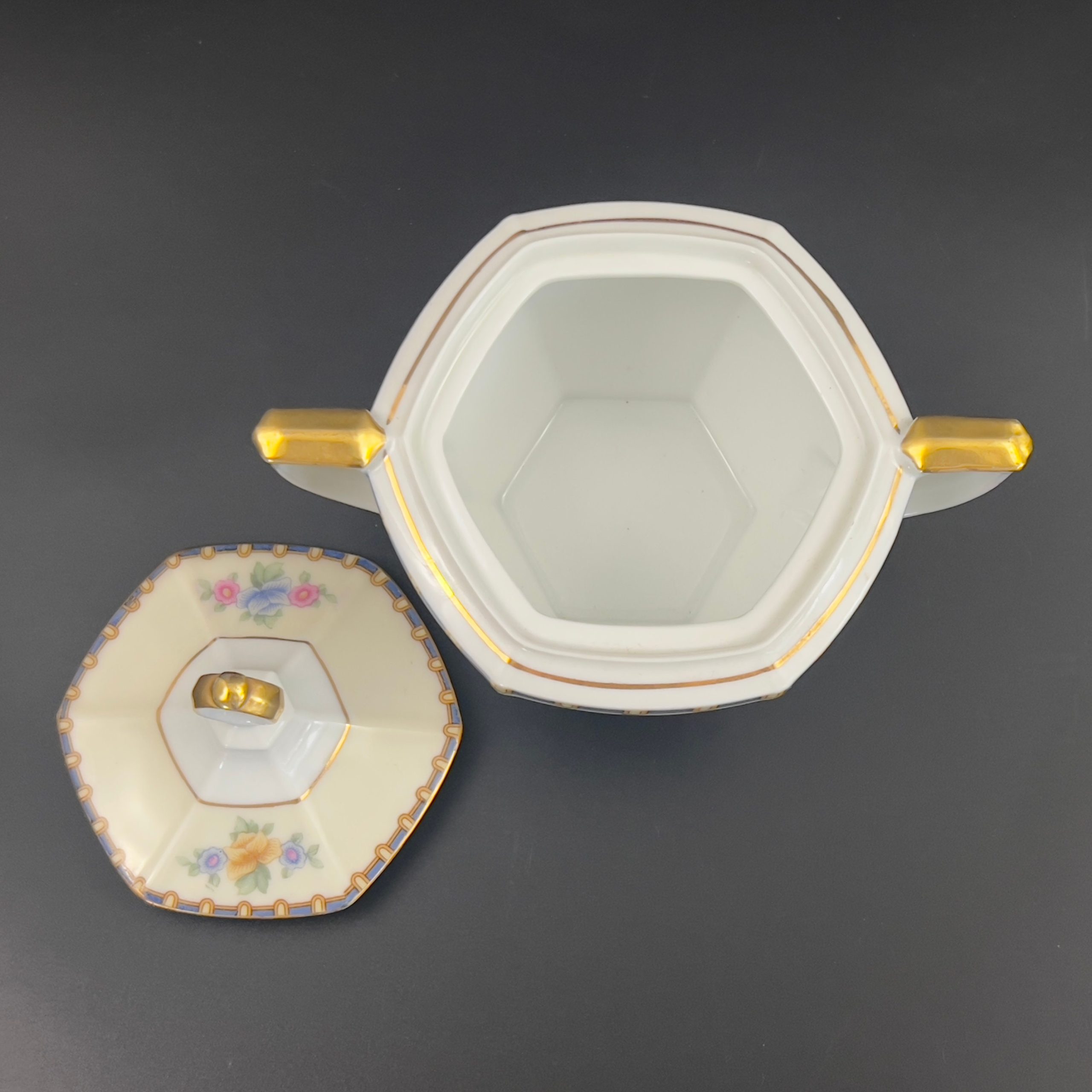 Antique MZ Altrohlau Porcelain Creamer and Sugar Bowl - Berkshire Pattern - Image 6