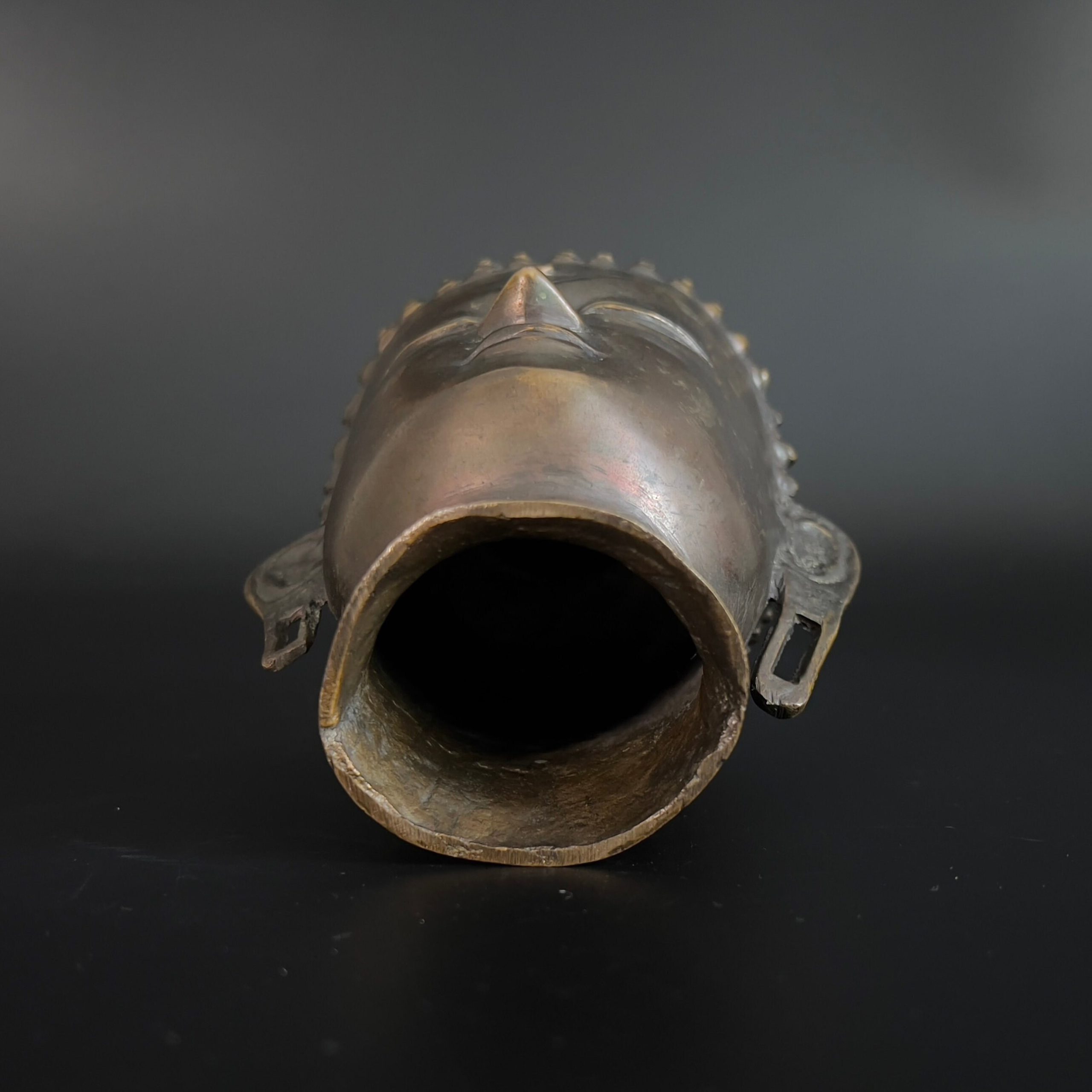 Vintage Bronze Buddha Head: Nepali Meditation Statue - Image 11