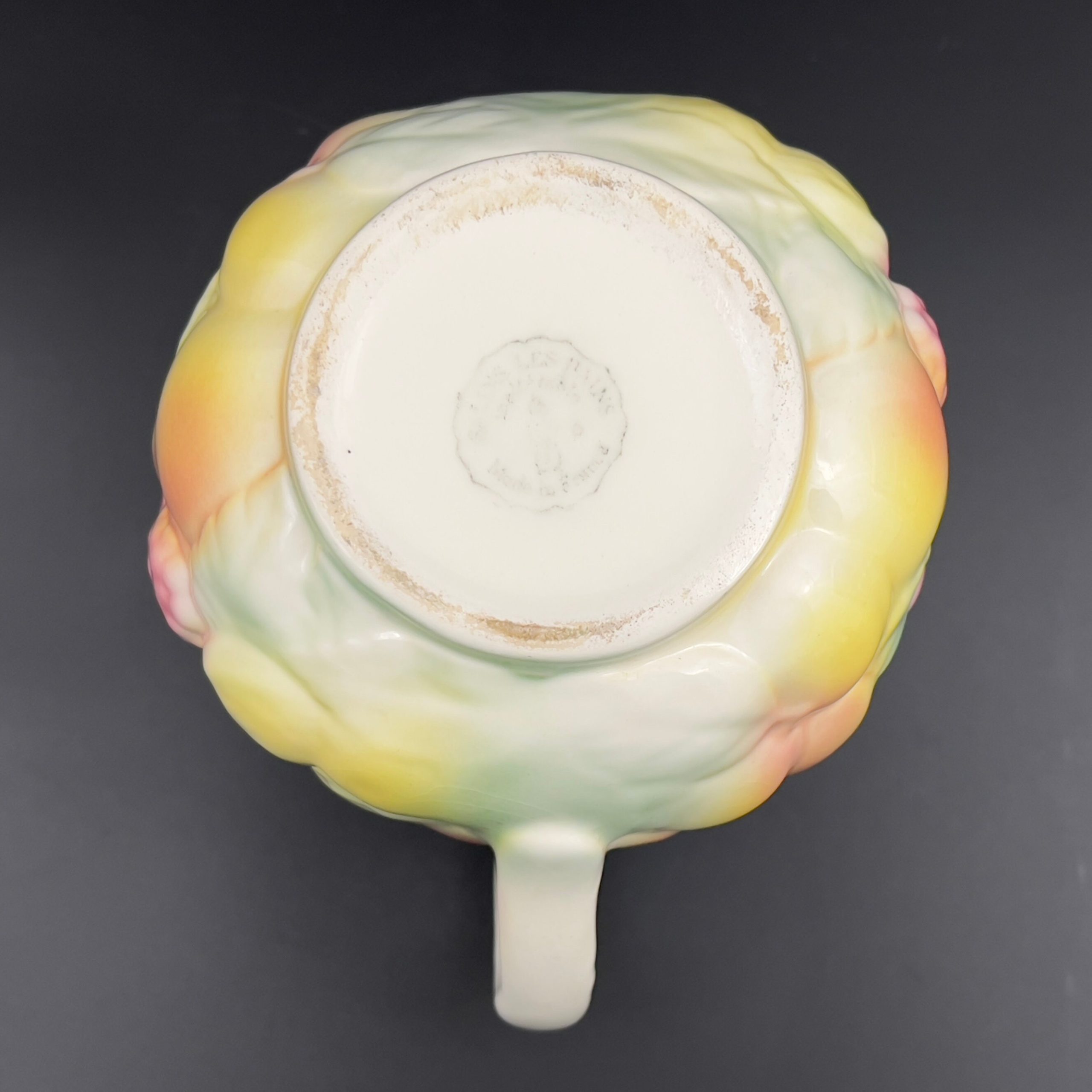 Vintage Salins Les Bains Majolica Pitcher: French Summer Fruits Decor - Image 8