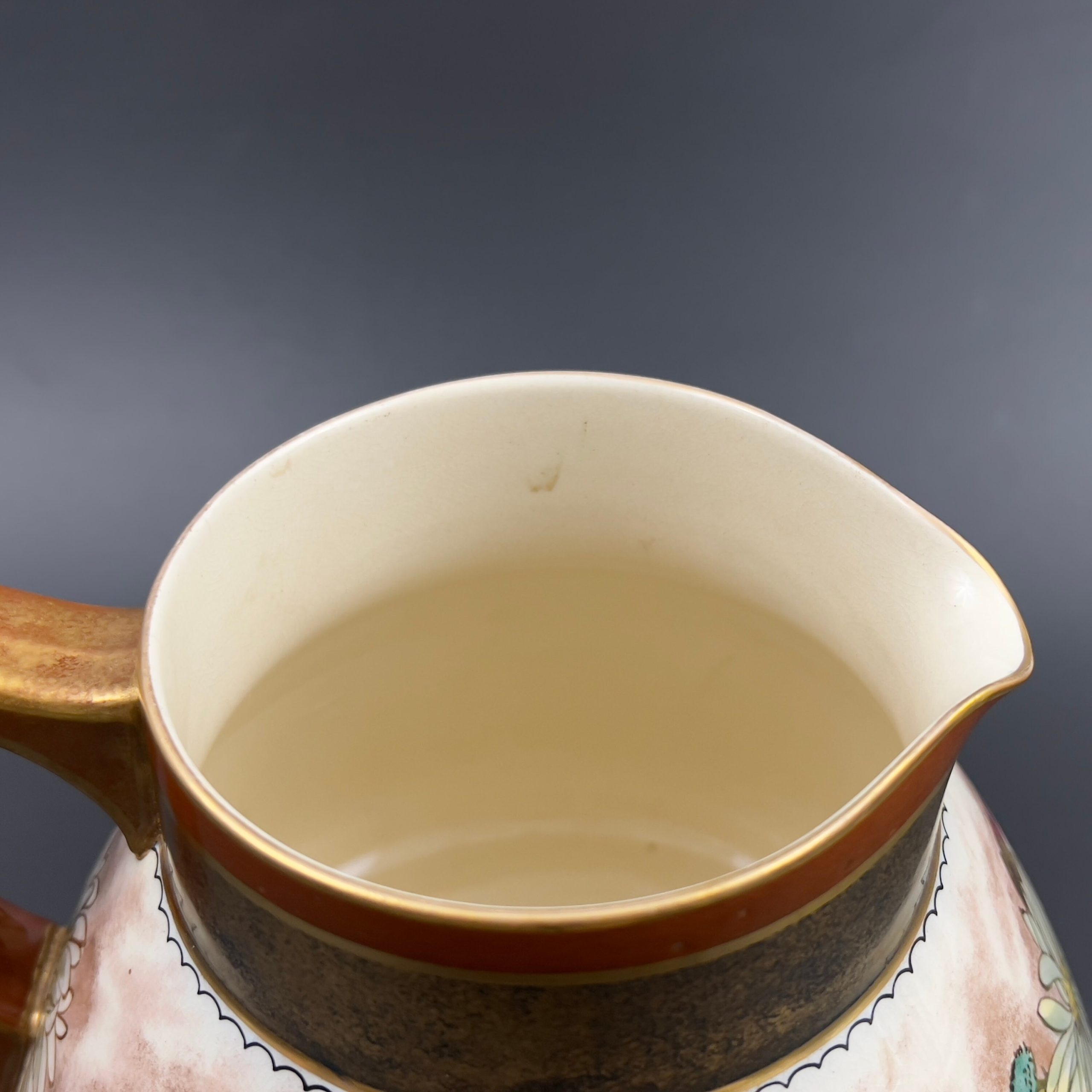 Antique Royal Doulton Floral Pitcher: 1879 Victorian Earthenware Jug - Image 11