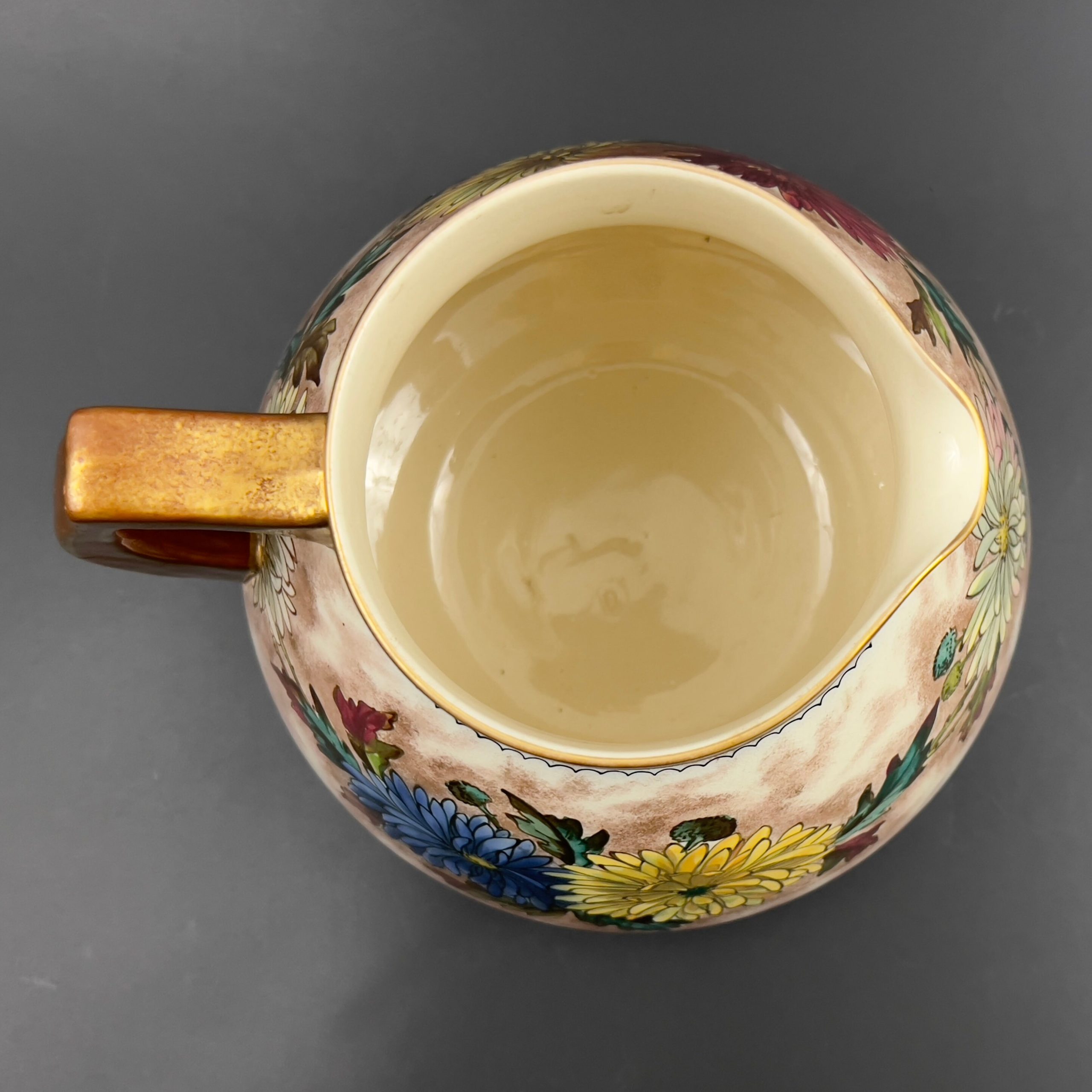 Antique Royal Doulton Floral Pitcher: 1879 Victorian Earthenware Jug - Image 6