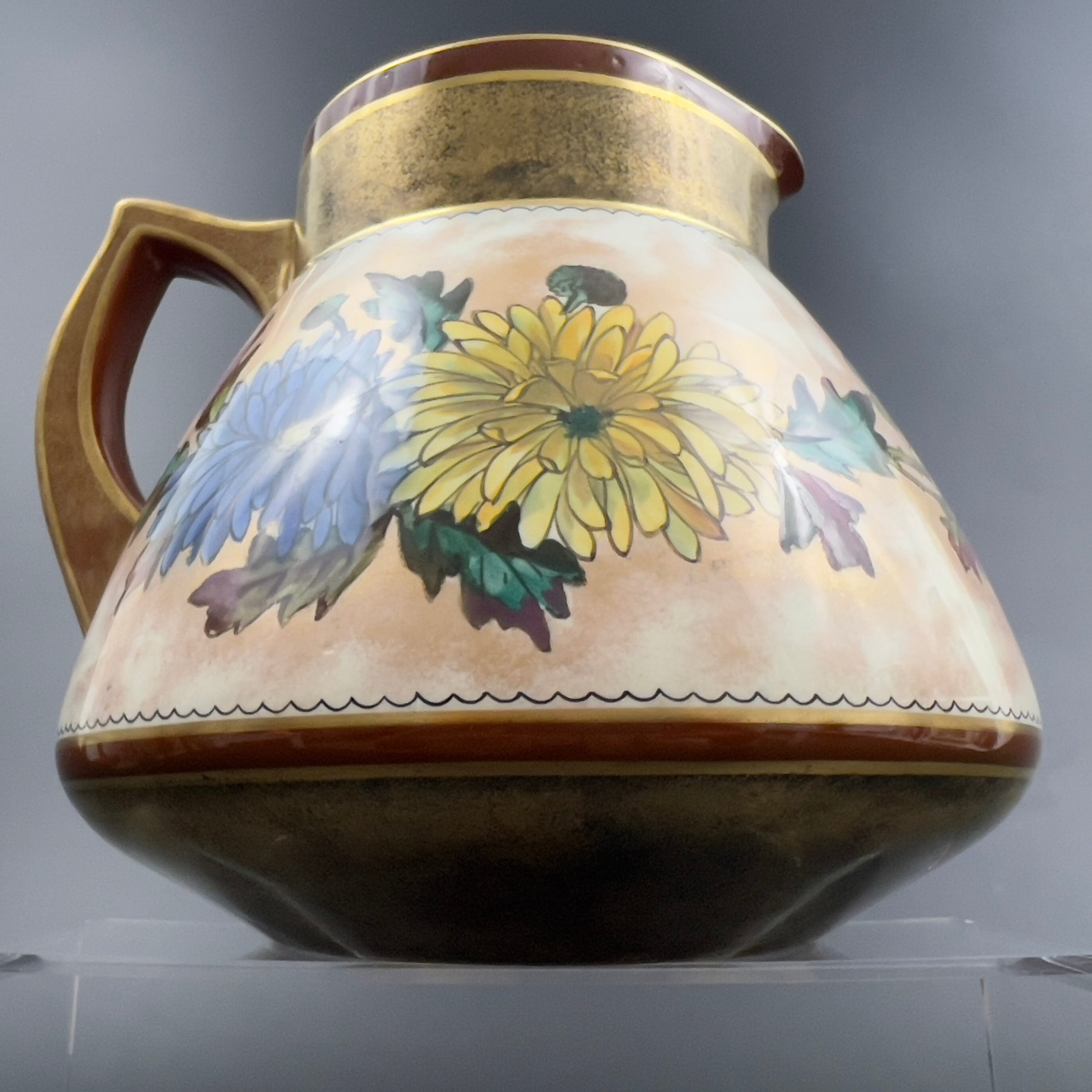 Antique Royal Doulton Floral Pitcher: 1879 Victorian Earthenware Jug - Image 9