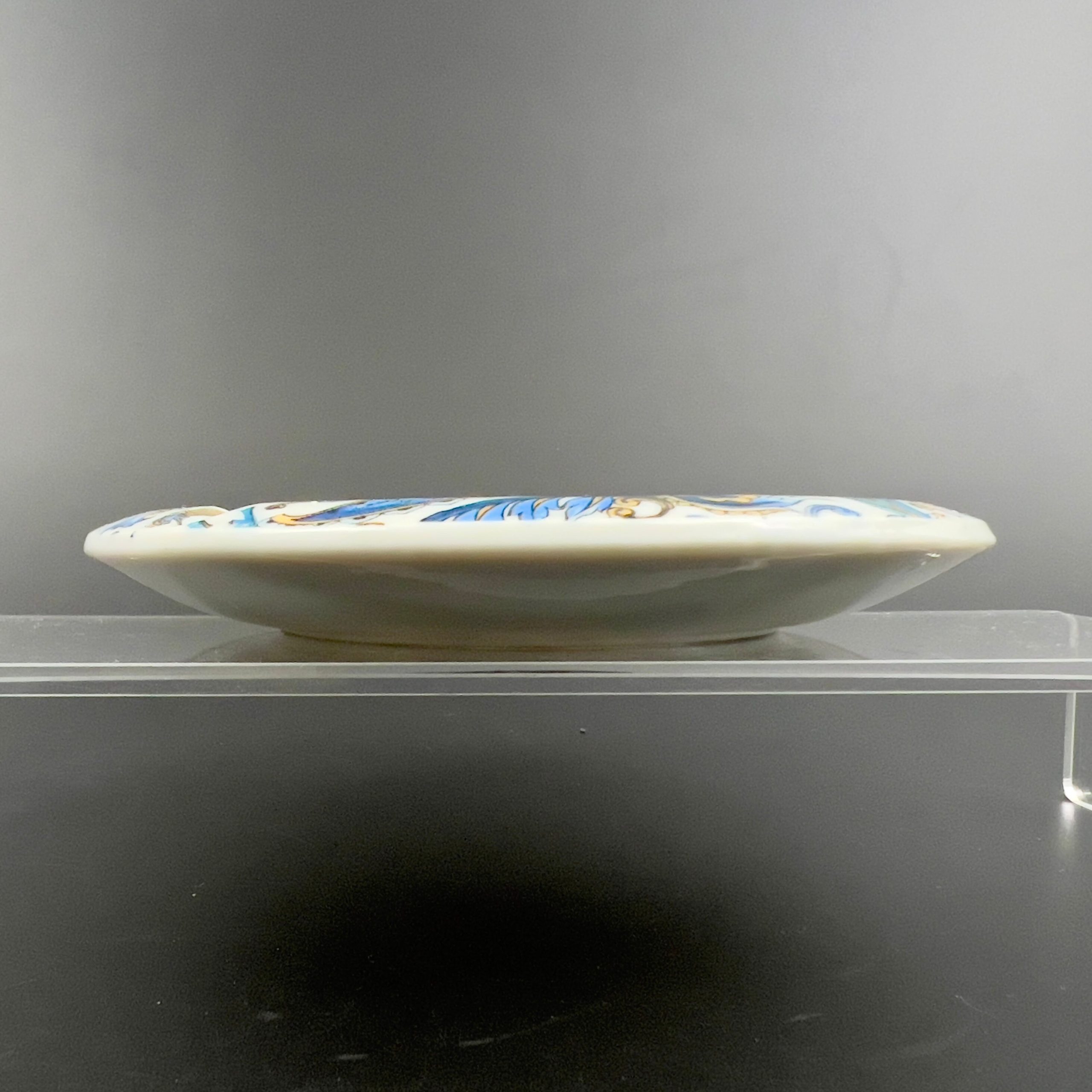 Vintage Lefton Porcelain Ashtray: Blue Paisley Trinket Dish - Image 6