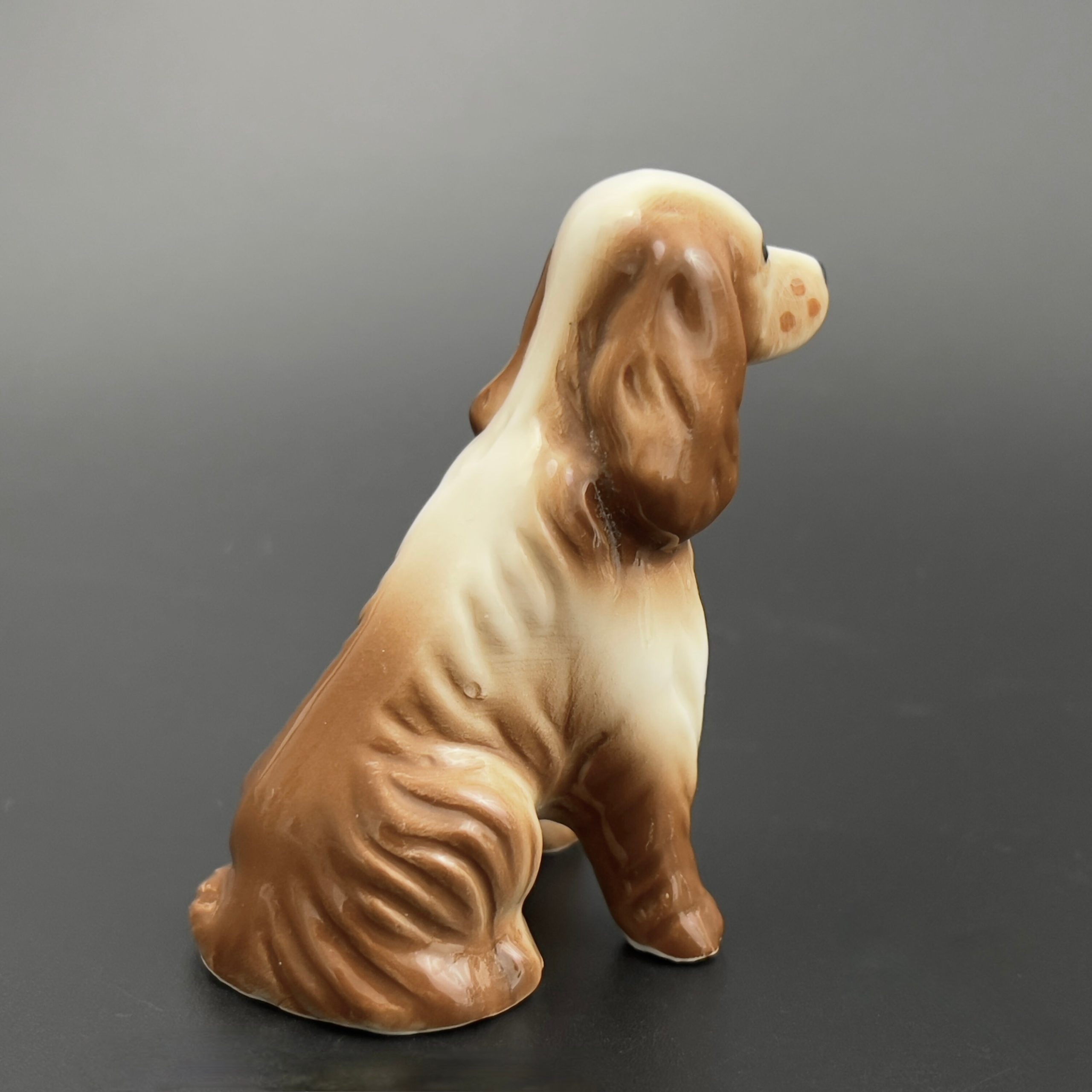Vintage Porcelain English Cocker Spaniel Figurine: Brown & White - Image 5