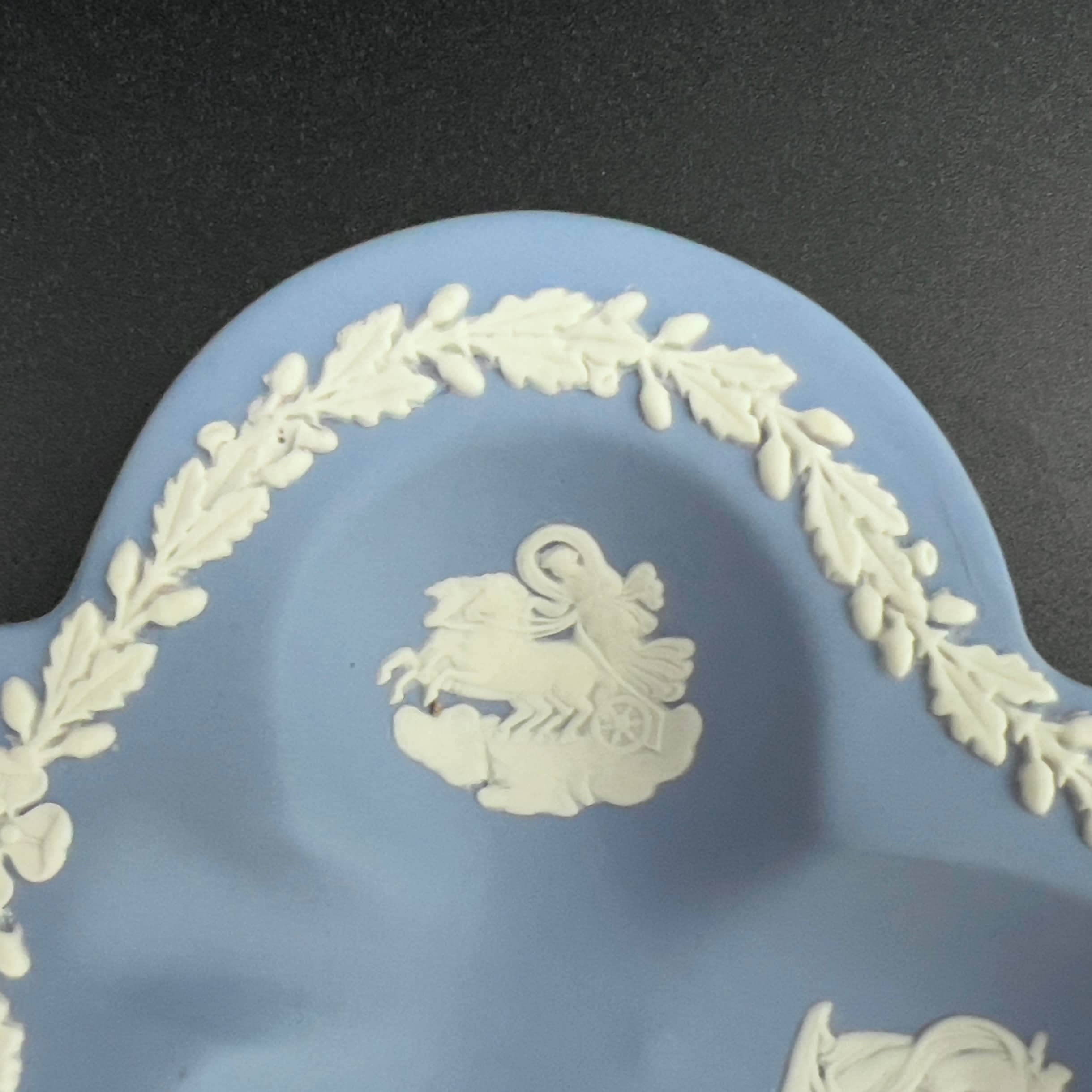 Vintage Wedgwood Jasperware Clover Trinket Dish: Blue Card Suit Collection - Image 8