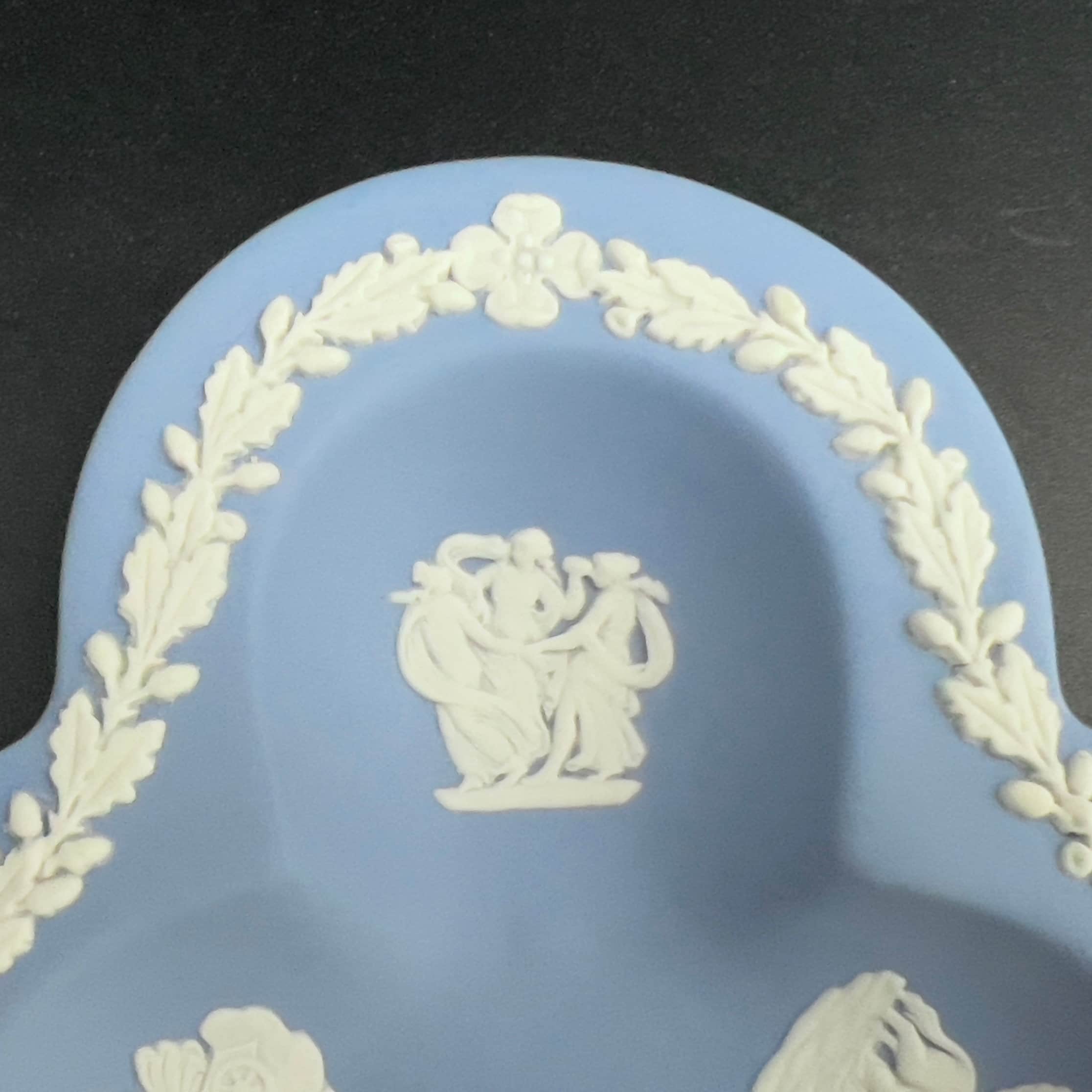 Vintage Wedgwood Jasperware Clover Trinket Dish: Blue Card Suit Collection - Image 6