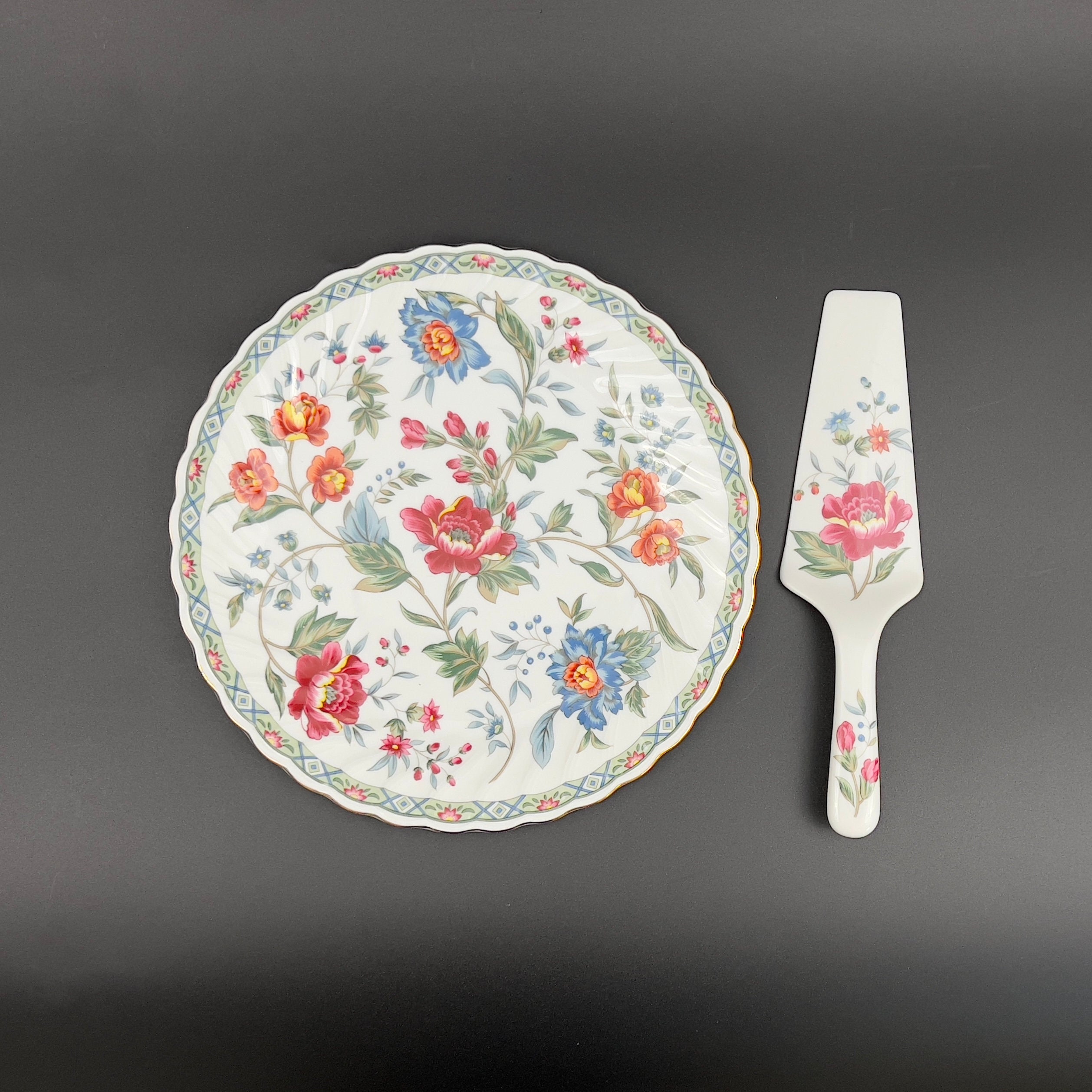 French Floral Porcelain Cake Plate & Server Set - Cooper Hewitt Design