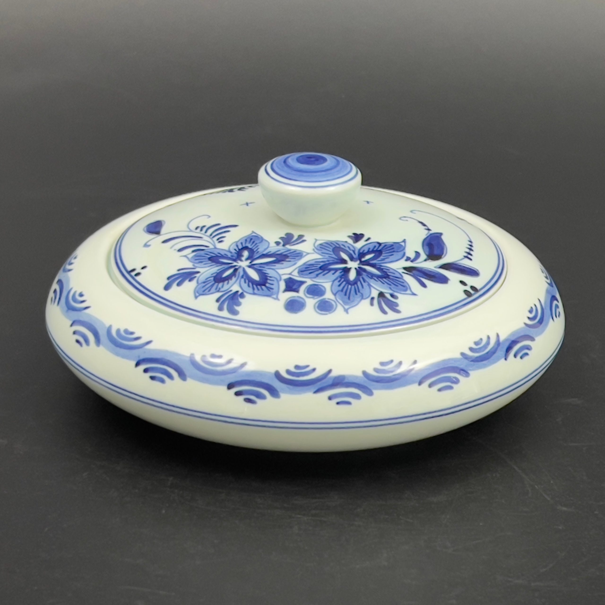 Vintage Delft Blue Floral Bonbonniere - Plateelbakkerij Schoonhoven Candy Dish - Image 6
