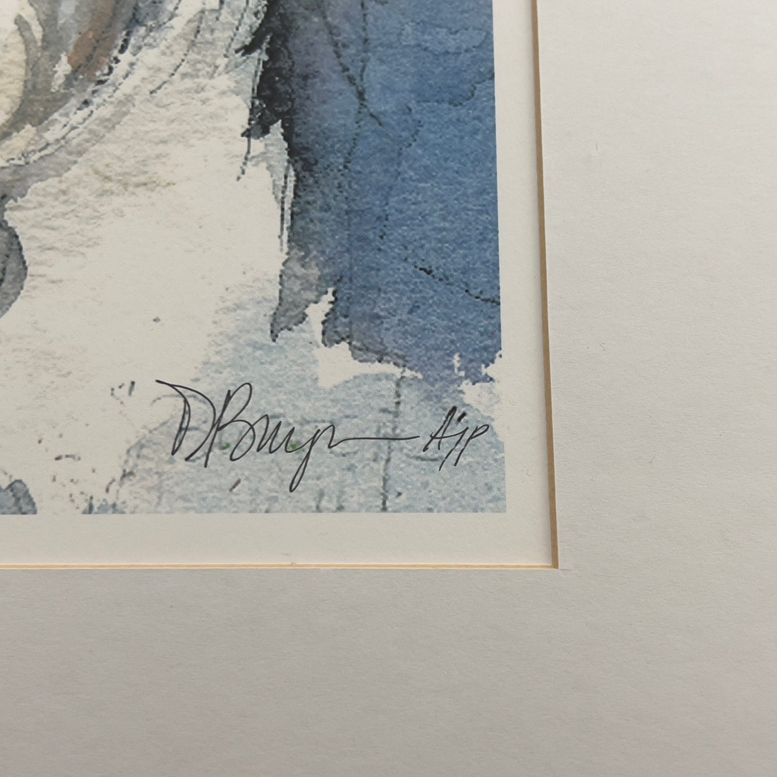 Framed Schnauzer Dog Watercolor Portrait: Signed Artist's Proof Print - Image 6