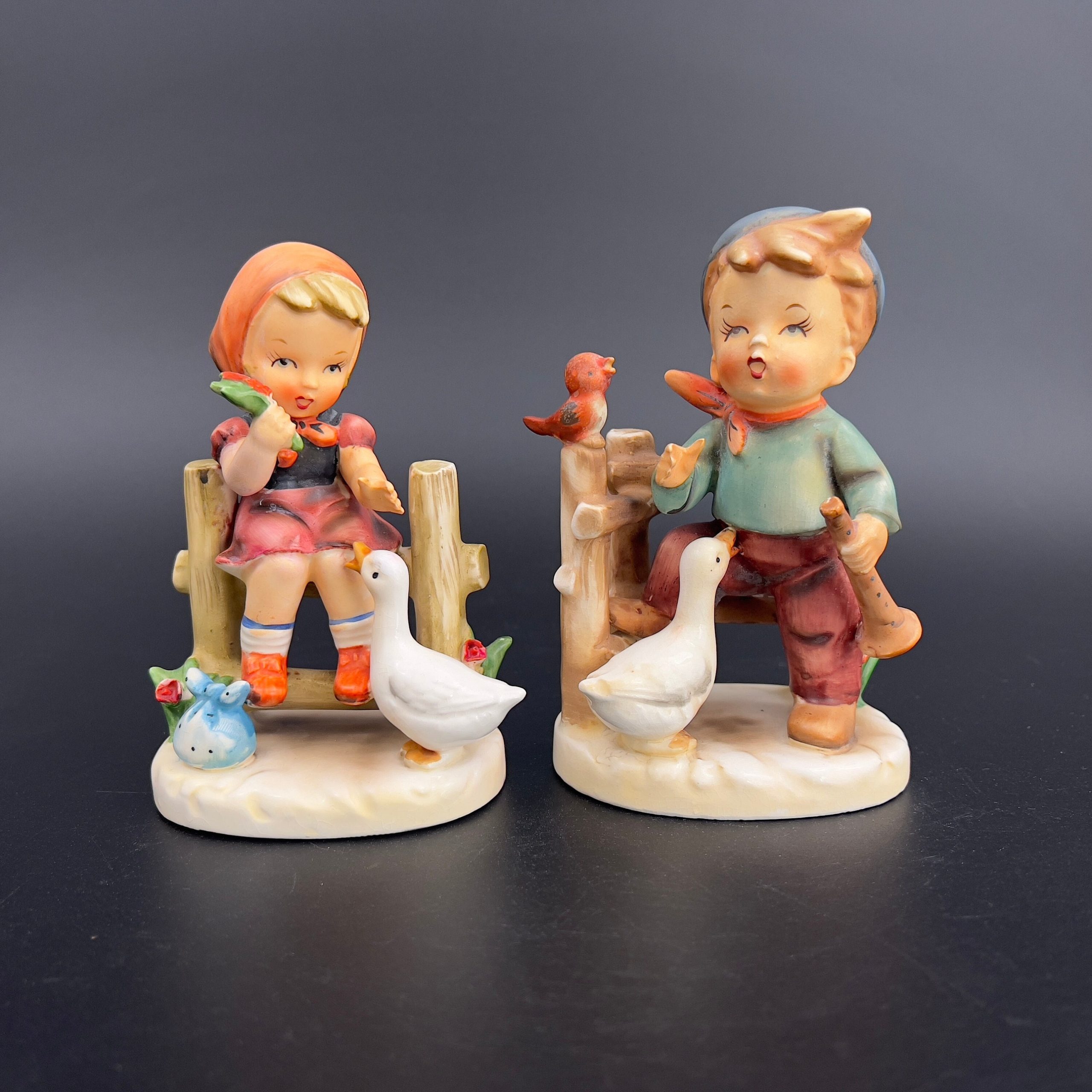 Midcentury Arnart Japan Figurines: Erich Stauffer Boy and Girl Set - Image 3