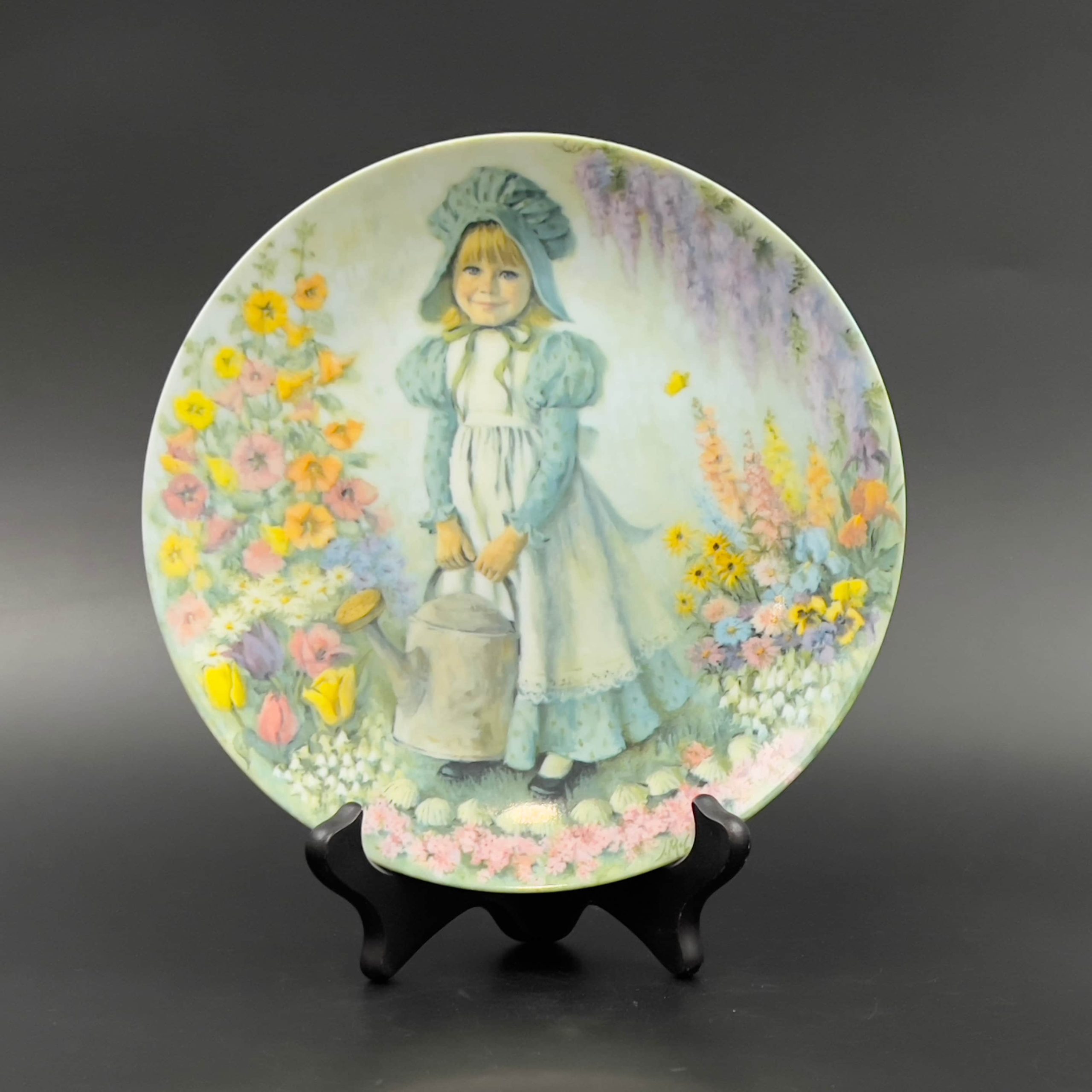 Vintage "Mary Mary" Collector Plate: 1979 Mother Goose Series, Signed
