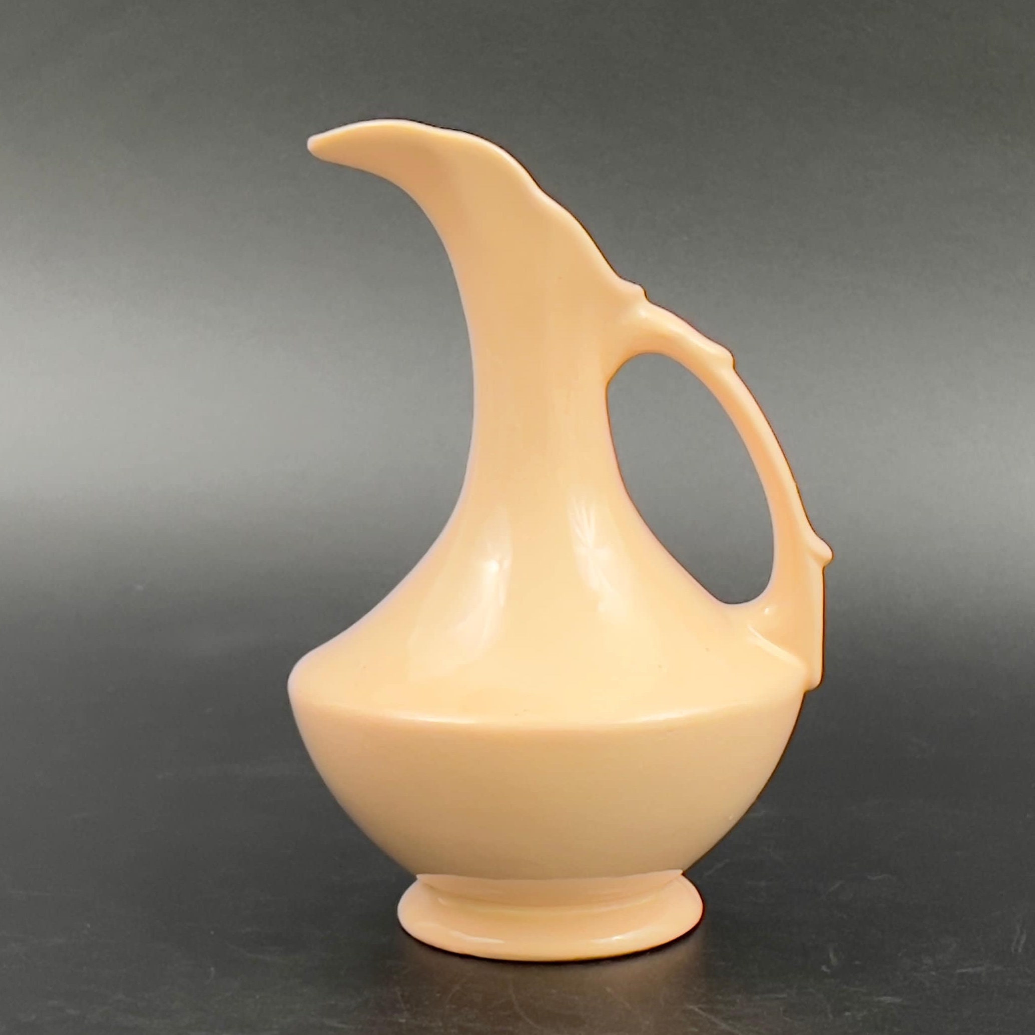 Vintage Hull Pottery Rosella Pitcher: Pink Floral Ewer, 1940s - Image 4