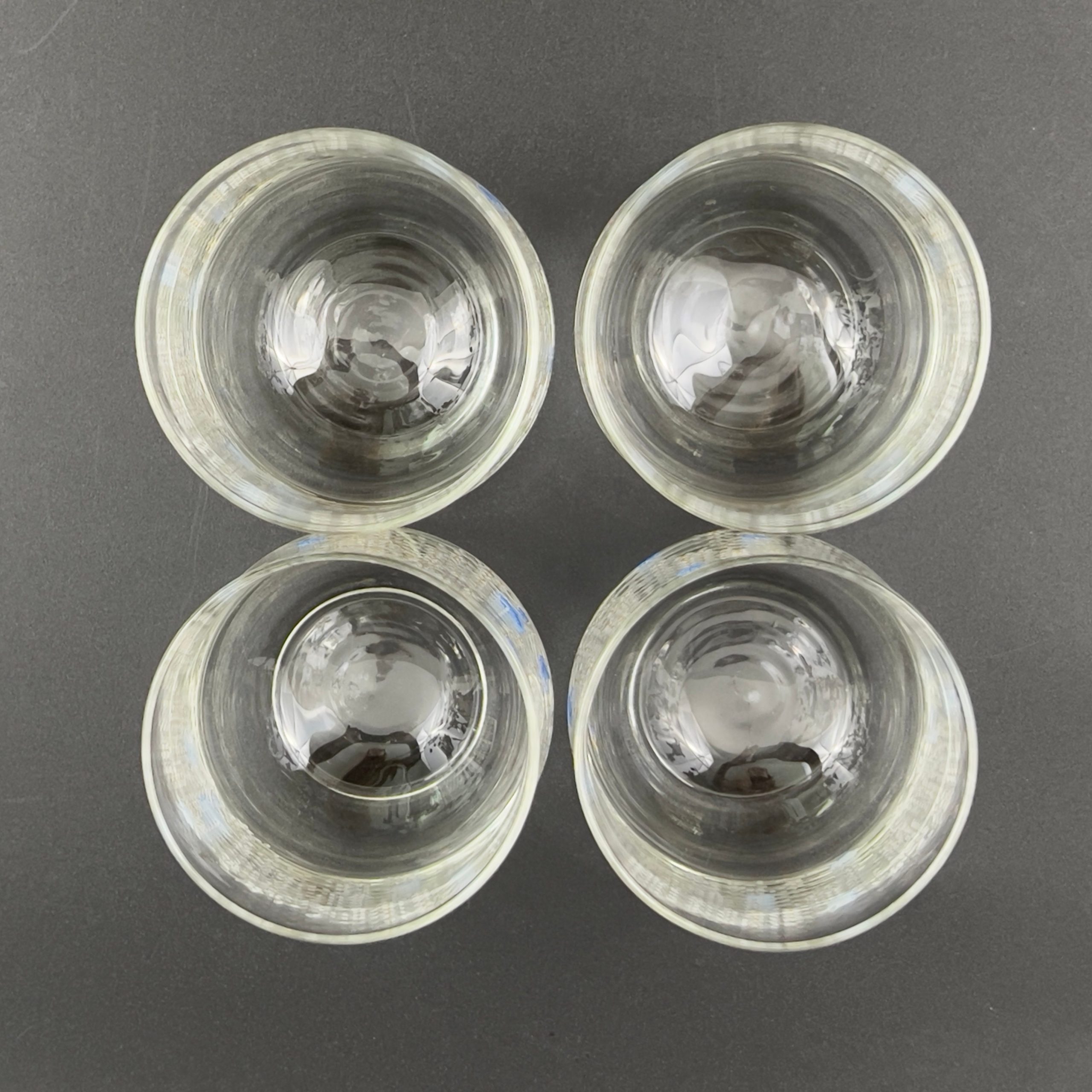 Vintage Arcopal France Old Fashioned Glasses: Blue Floral Romantique Pattern, Set of 4 - Image 8