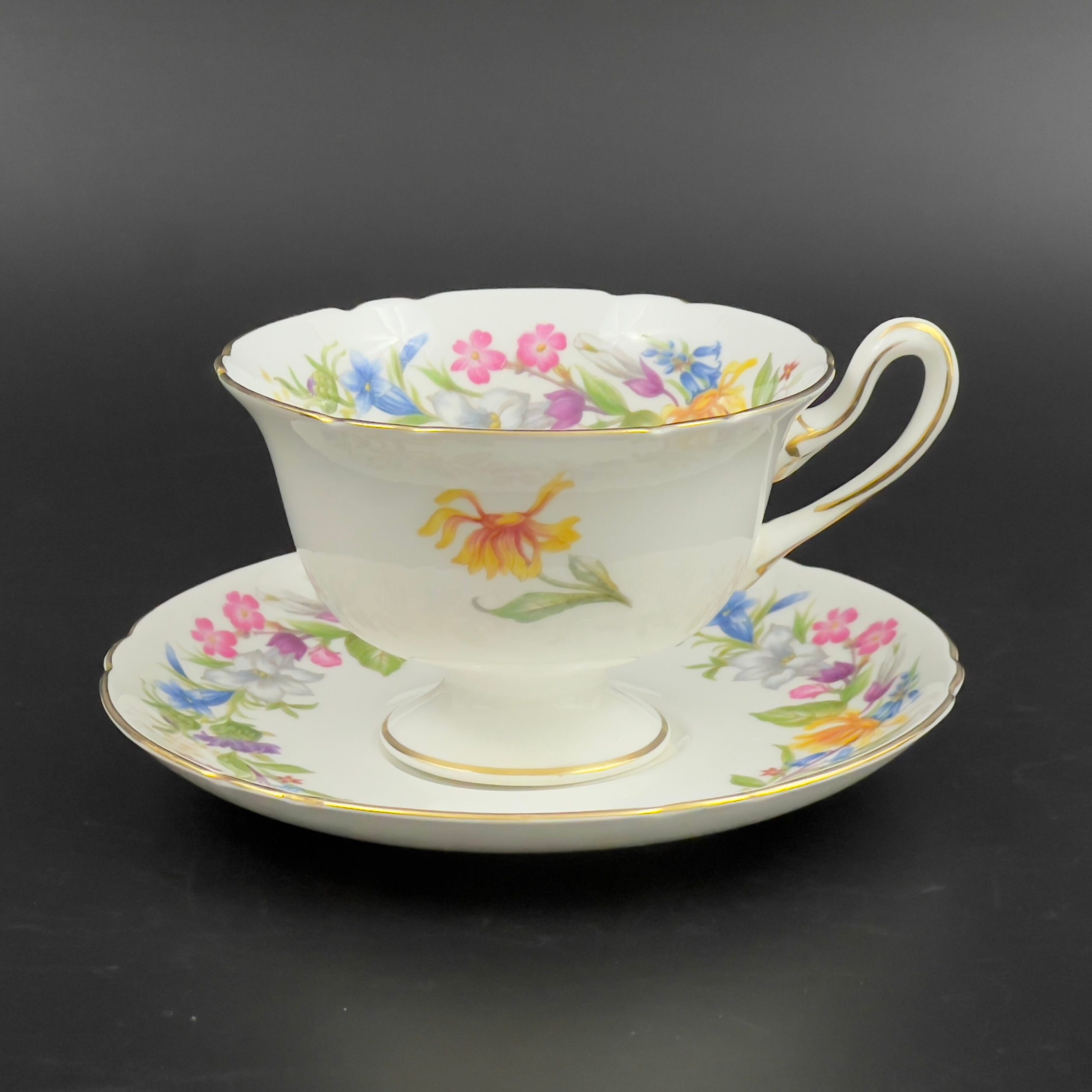 Vintage Shelley Teacup and Saucer: English Bone China Spring Bouquet - Image 5