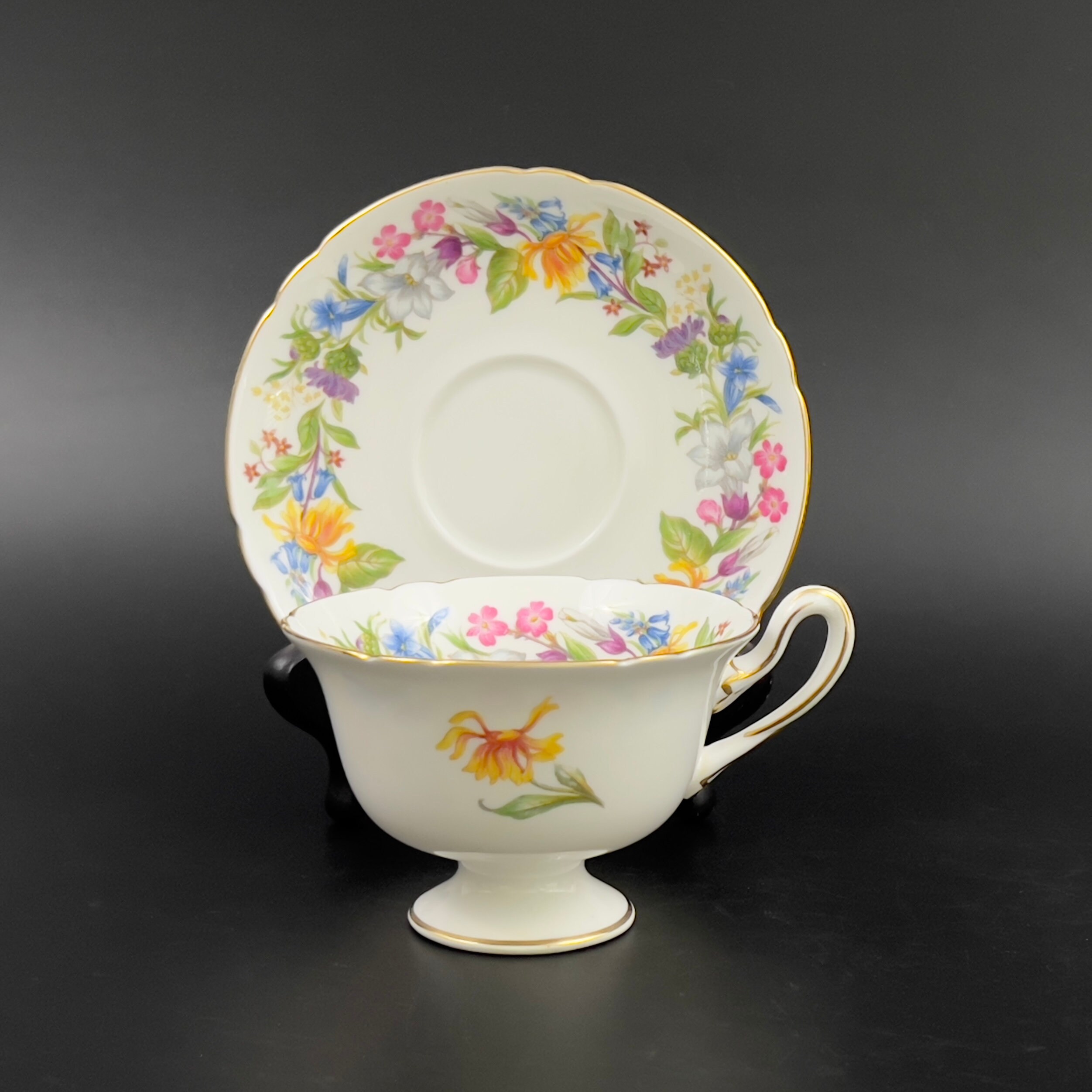 Vintage Shelley Teacup and Saucer: English Bone China Spring Bouquet - Image 4
