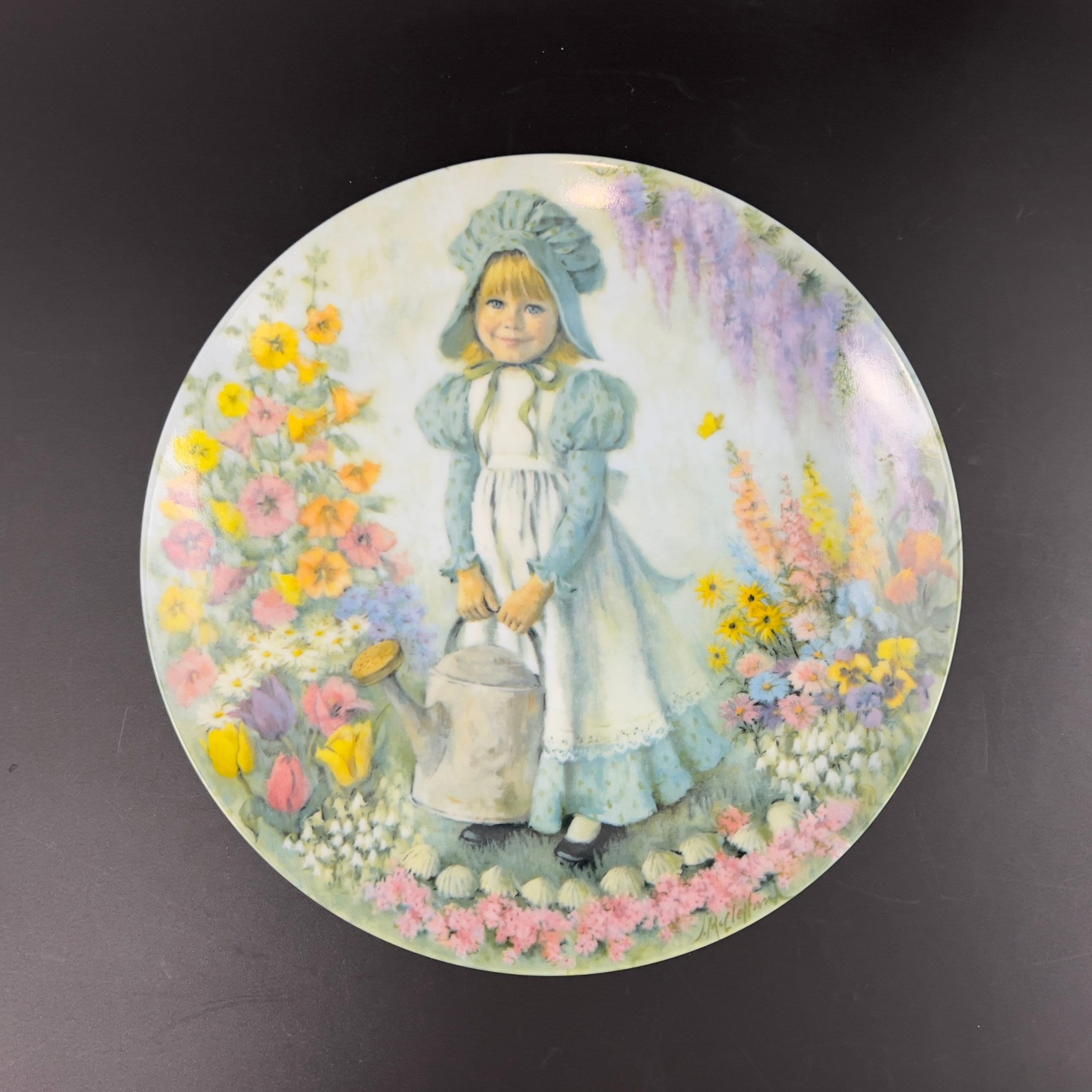 Vintage "Mary Mary" Collector Plate: 1979 Mother Goose Series, Signed - Image 3