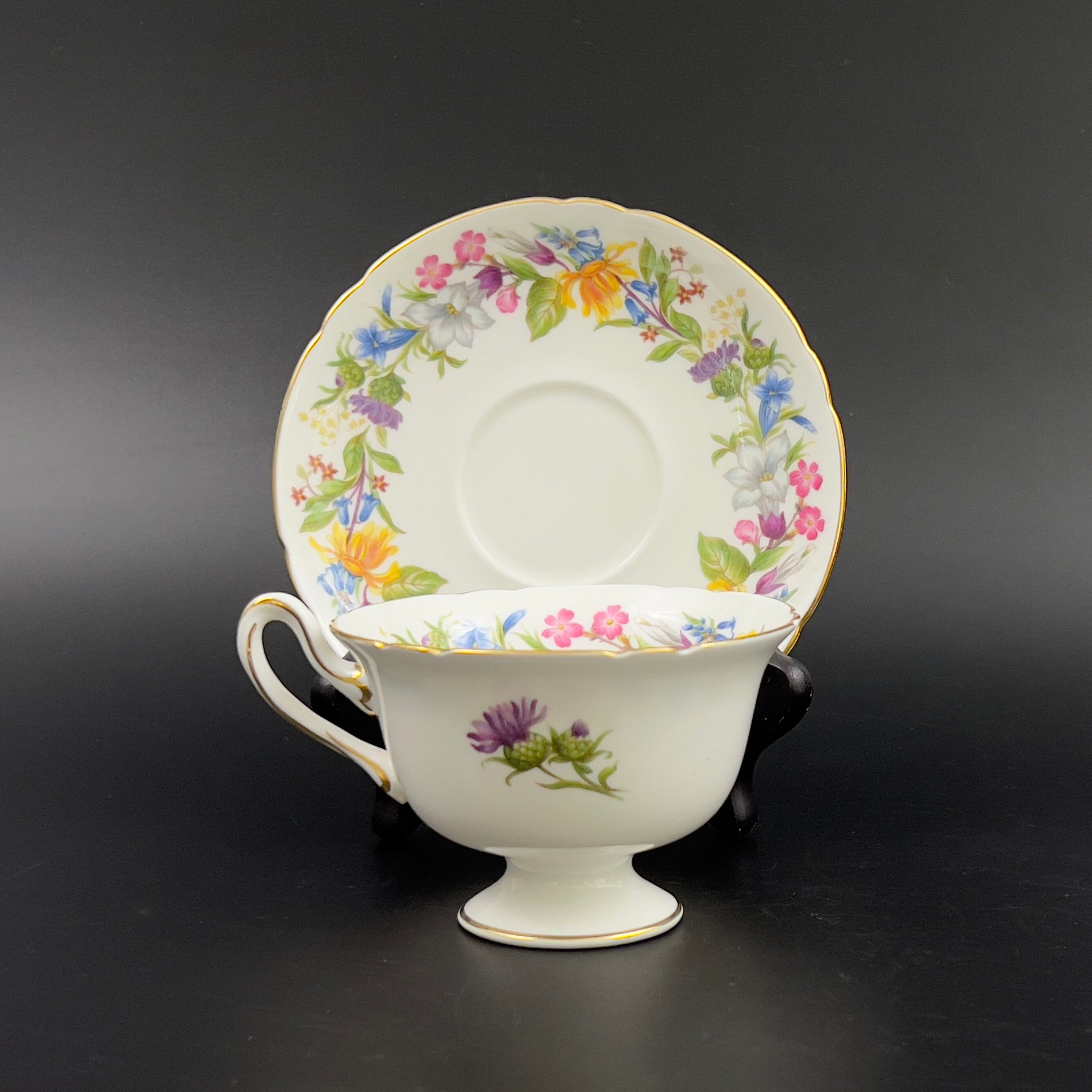 Vintage Shelley Teacup and Saucer: English Bone China Spring Bouquet - Image 3