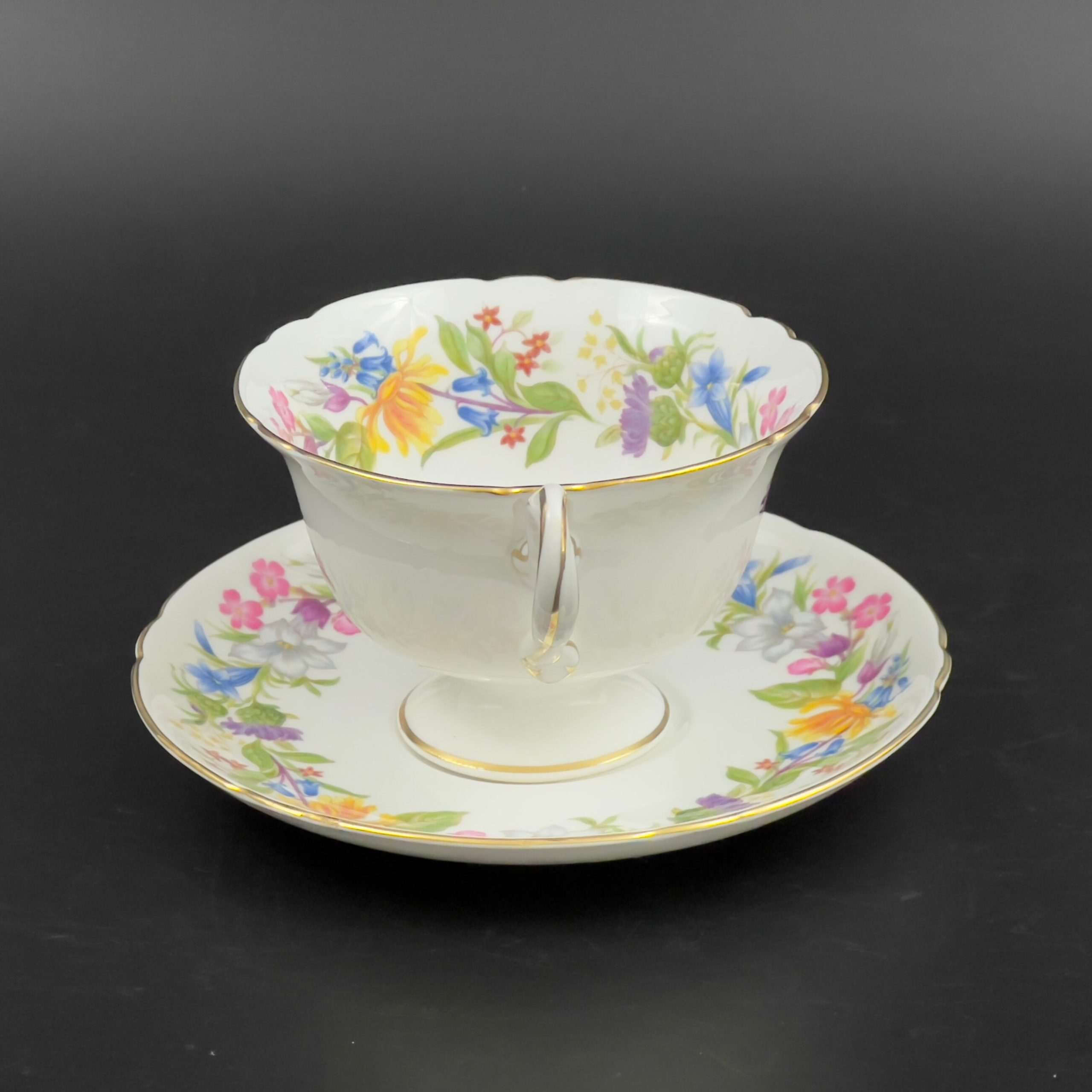 Vintage Shelley Teacup and Saucer: English Bone China Spring Bouquet - Image 7