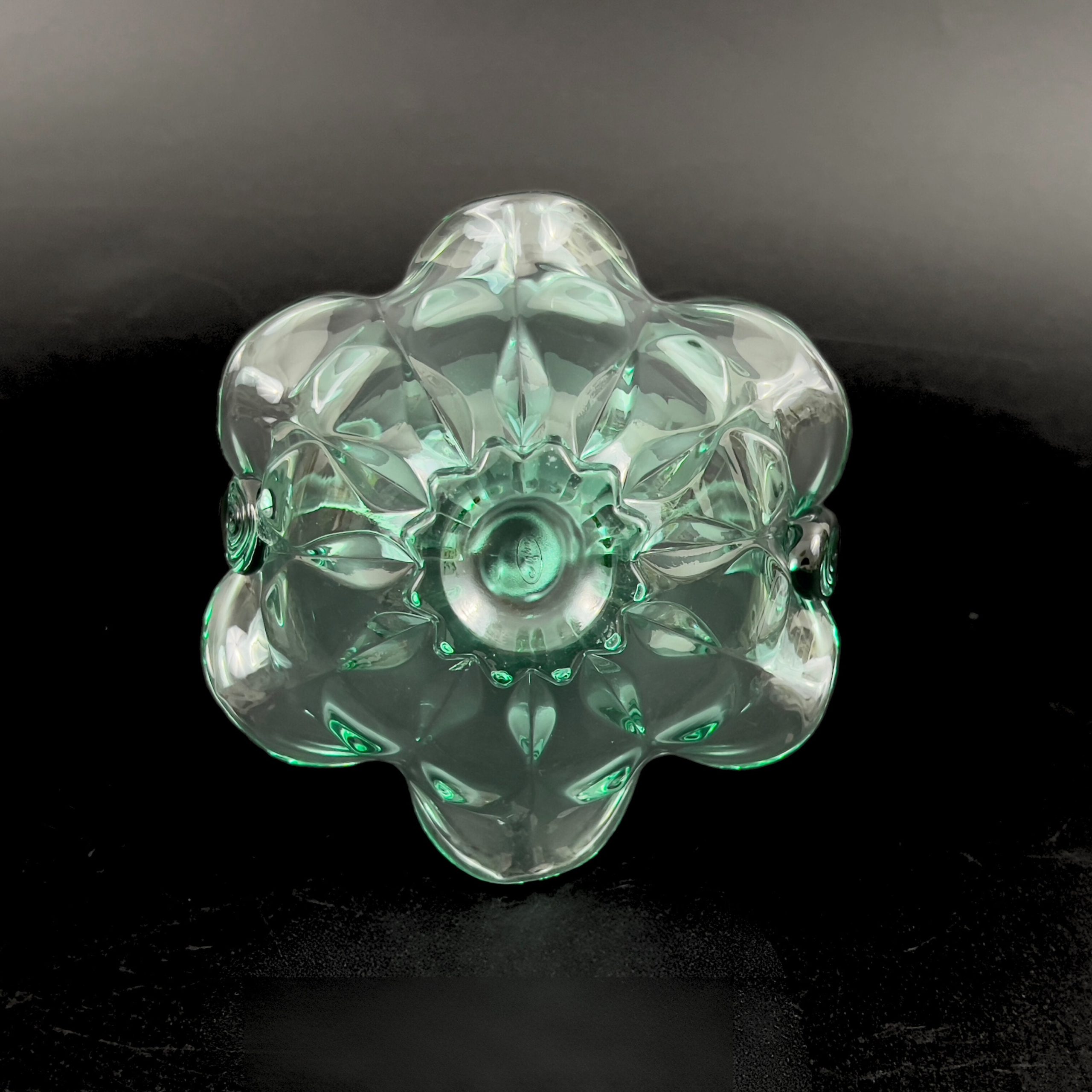 Vintage Fenton Sea Mist Green Glass Basket, 1992 Ruffle Edge - Image 10