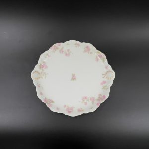 Antique Haviland Limoges Platter: Pink Roses, Gold Laurel Wreaths