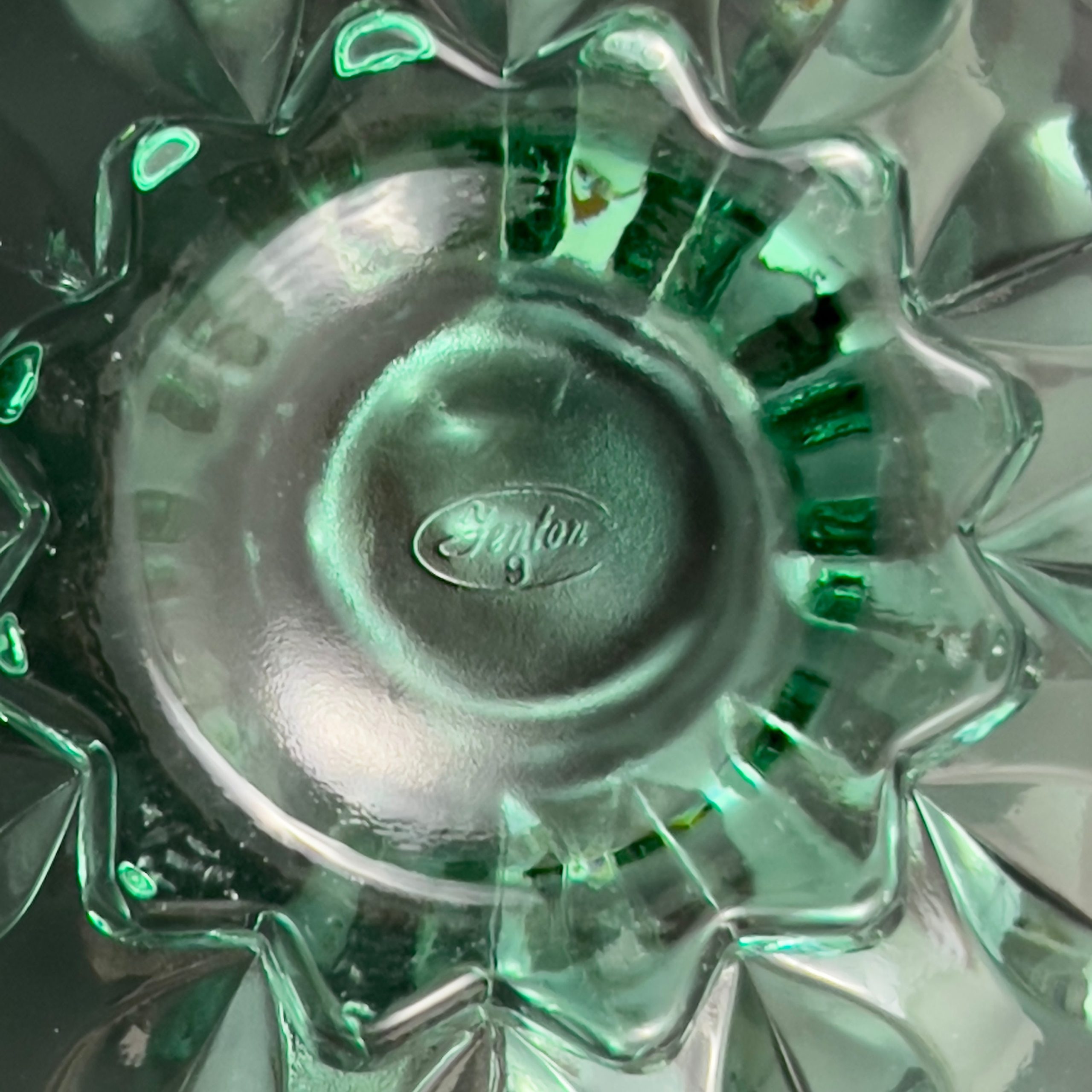 Vintage Fenton Sea Mist Green Glass Basket, 1992 Ruffle Edge - Image 11