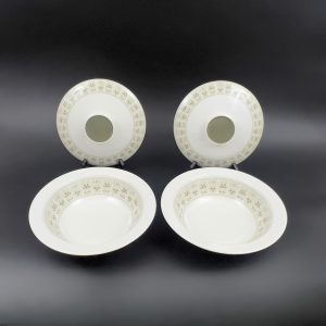 Royal Doulton Samarra Covered Vegetable Dishes: Mid-Century Modern Set of Two