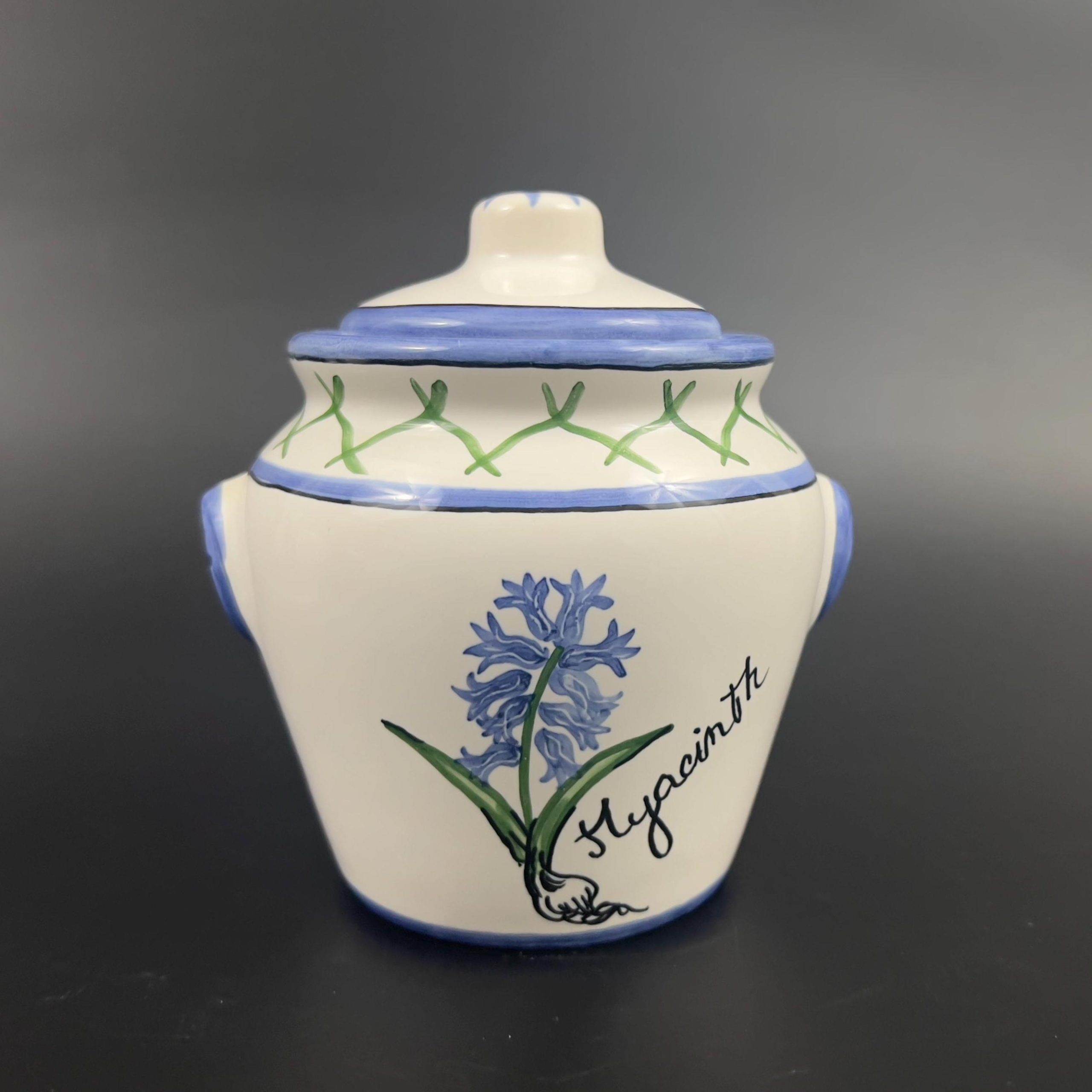 Vintage Casafina Cream and Sugar Set: Hand-Painted Hyacinths, Portugal - Image 5