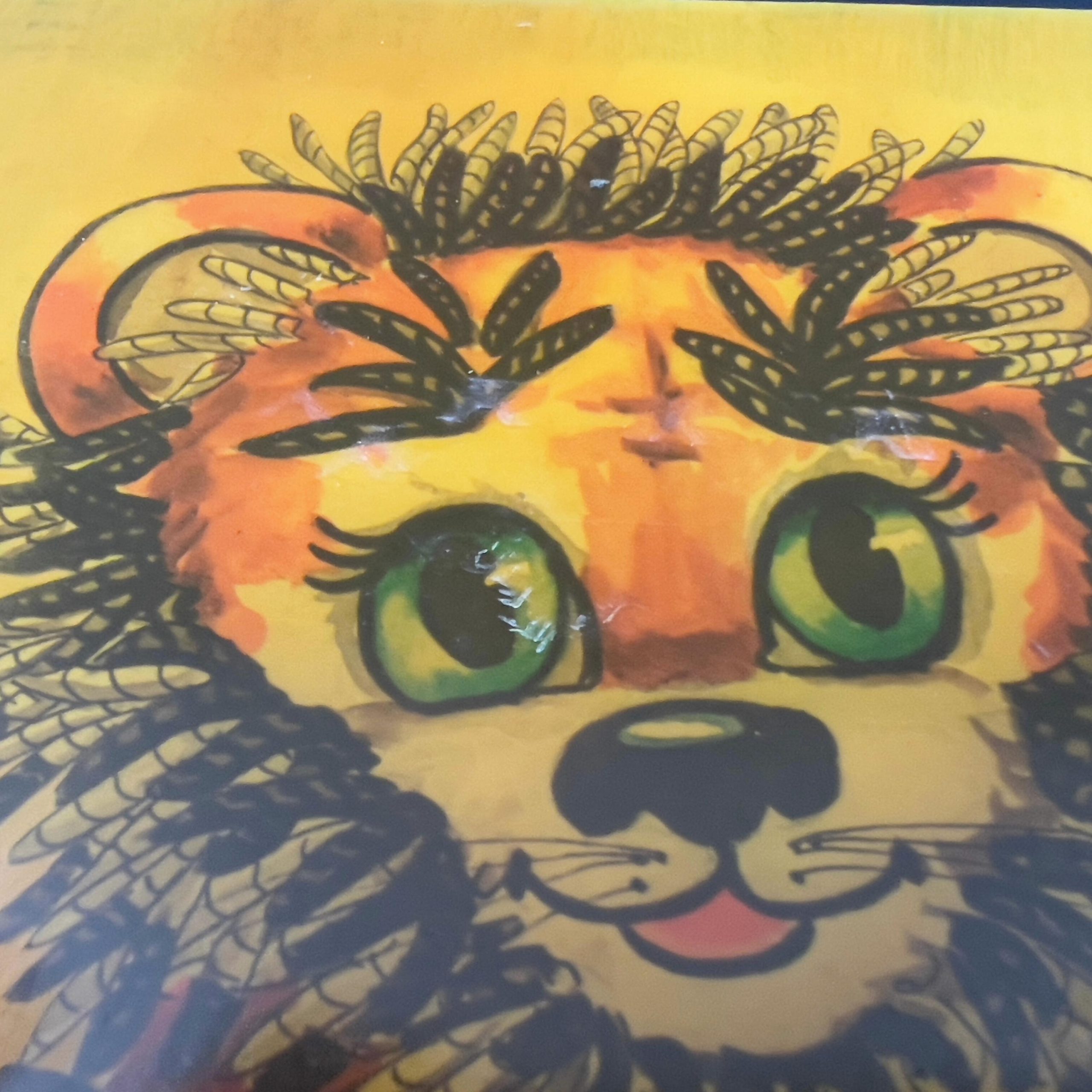 Vintage Lois Mae Thayer Lion Cub Wood Plaque - Mid-Century Children's Art - Image 11