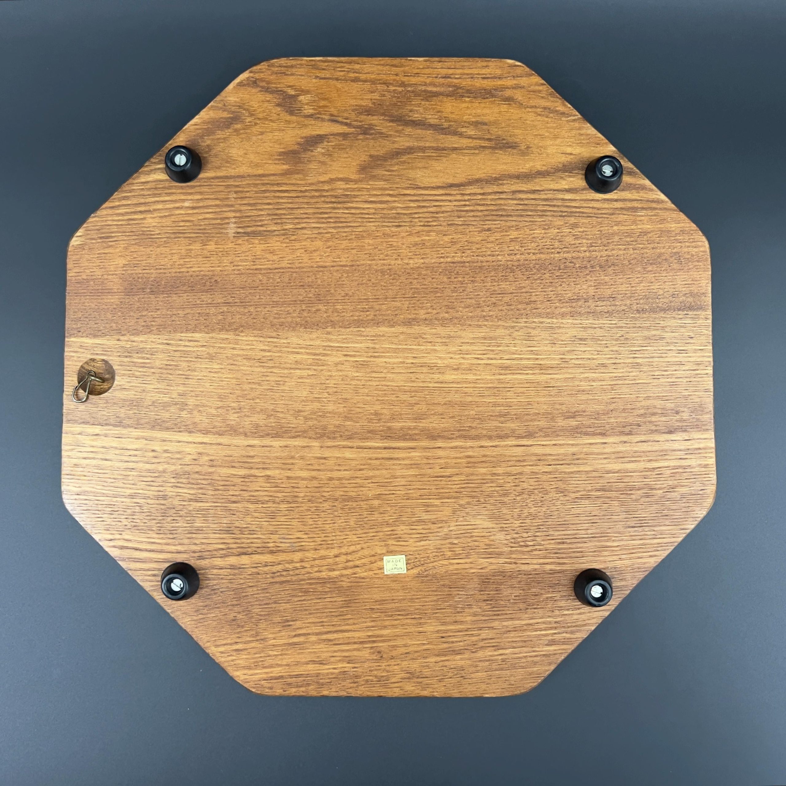 Vintage Mid-Century Modern Cheese Board: Oak Tray with Glass Dome - Image 11