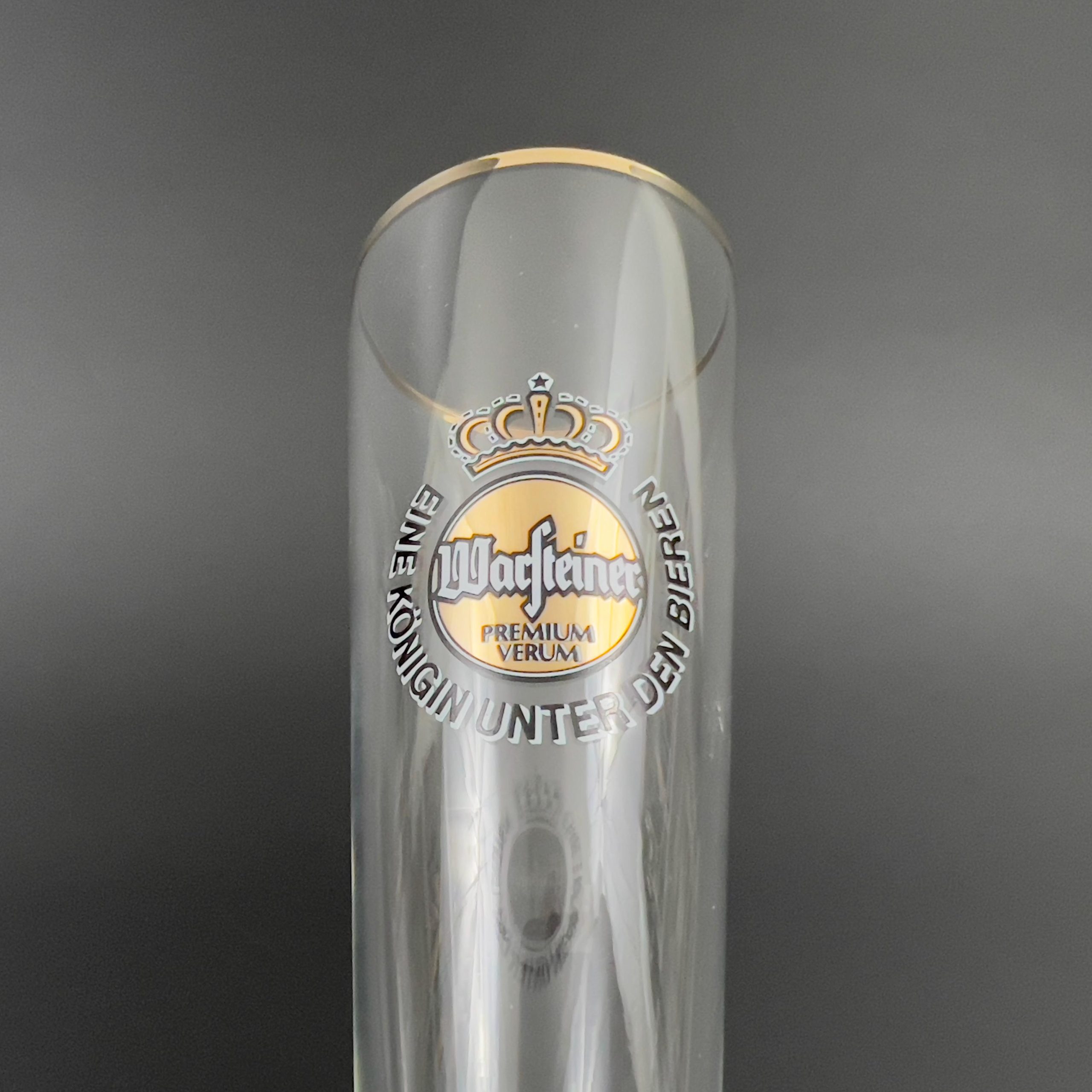 Vintage German Pilsner Glass Set: Warsteiner & Fischer, Gold Rim - Image 7