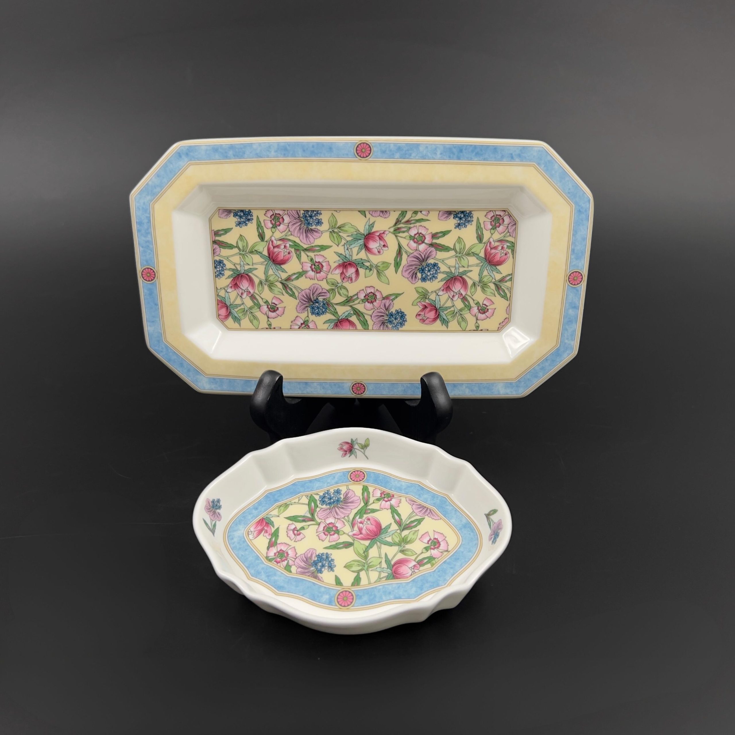 Vintage Wedgwood Sarah Trinket Dish Set - Floral Bone China, Made in England - Image 4