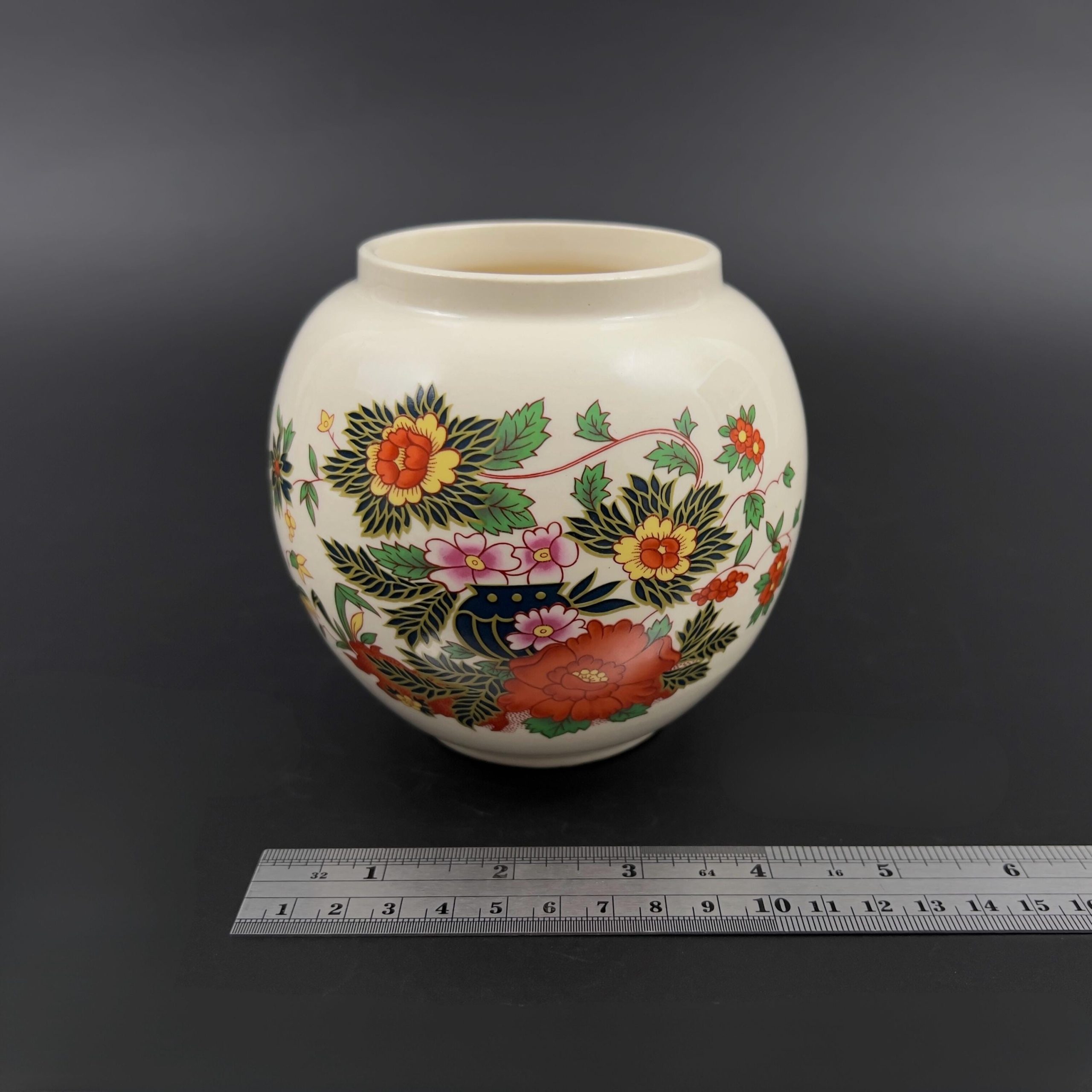 Vintage Sadler Floral Ginger Jar with Lid - English Indian Tree Pattern - Image 9