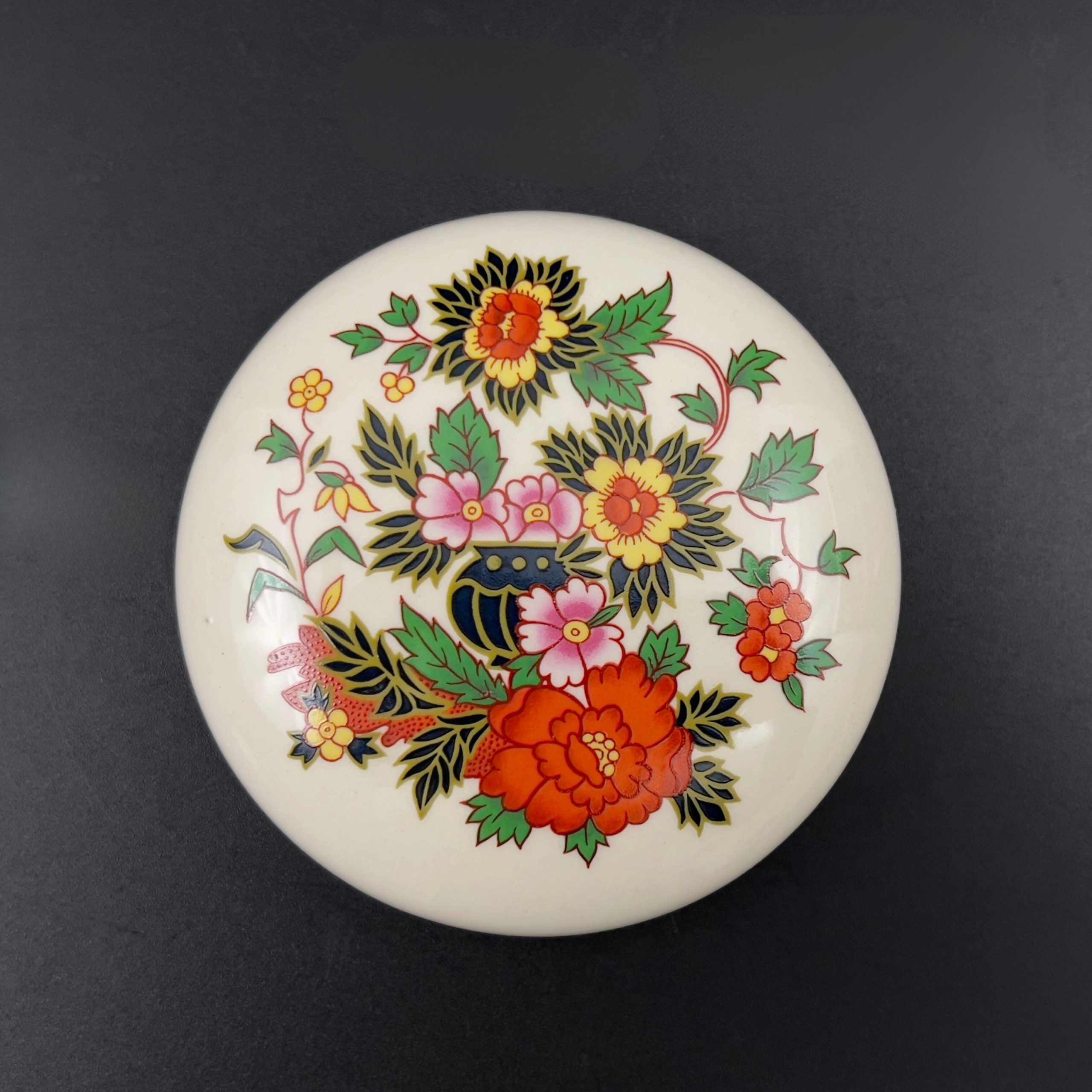 Vintage Sadler Floral Ginger Jar with Lid - English Indian Tree Pattern - Image 6