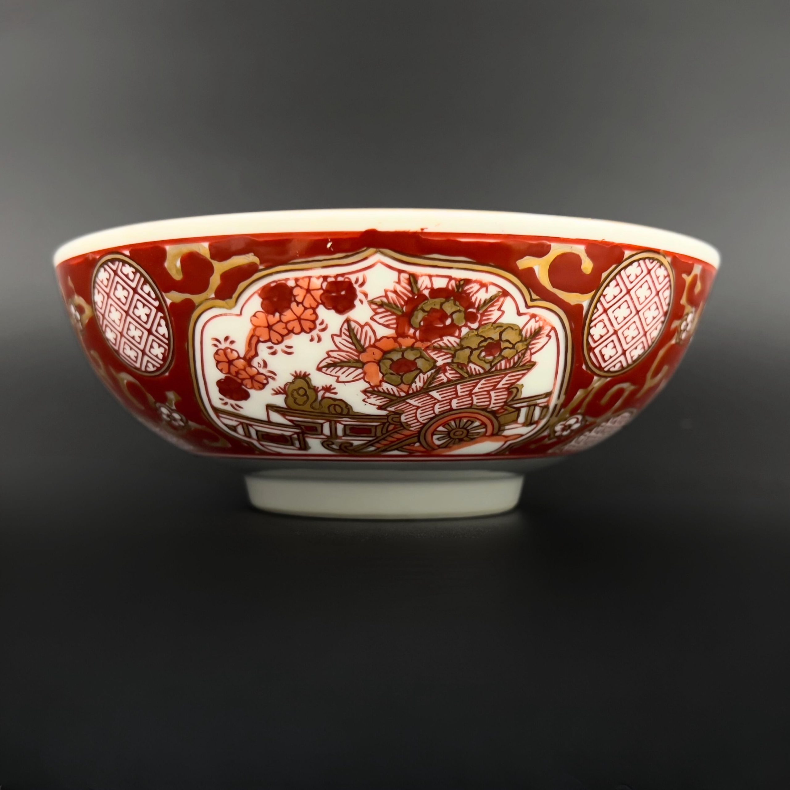 Vintage Kutani Style Porcelain Bowl: Hand-Painted Gold Imari, Made in Japan - Image 5