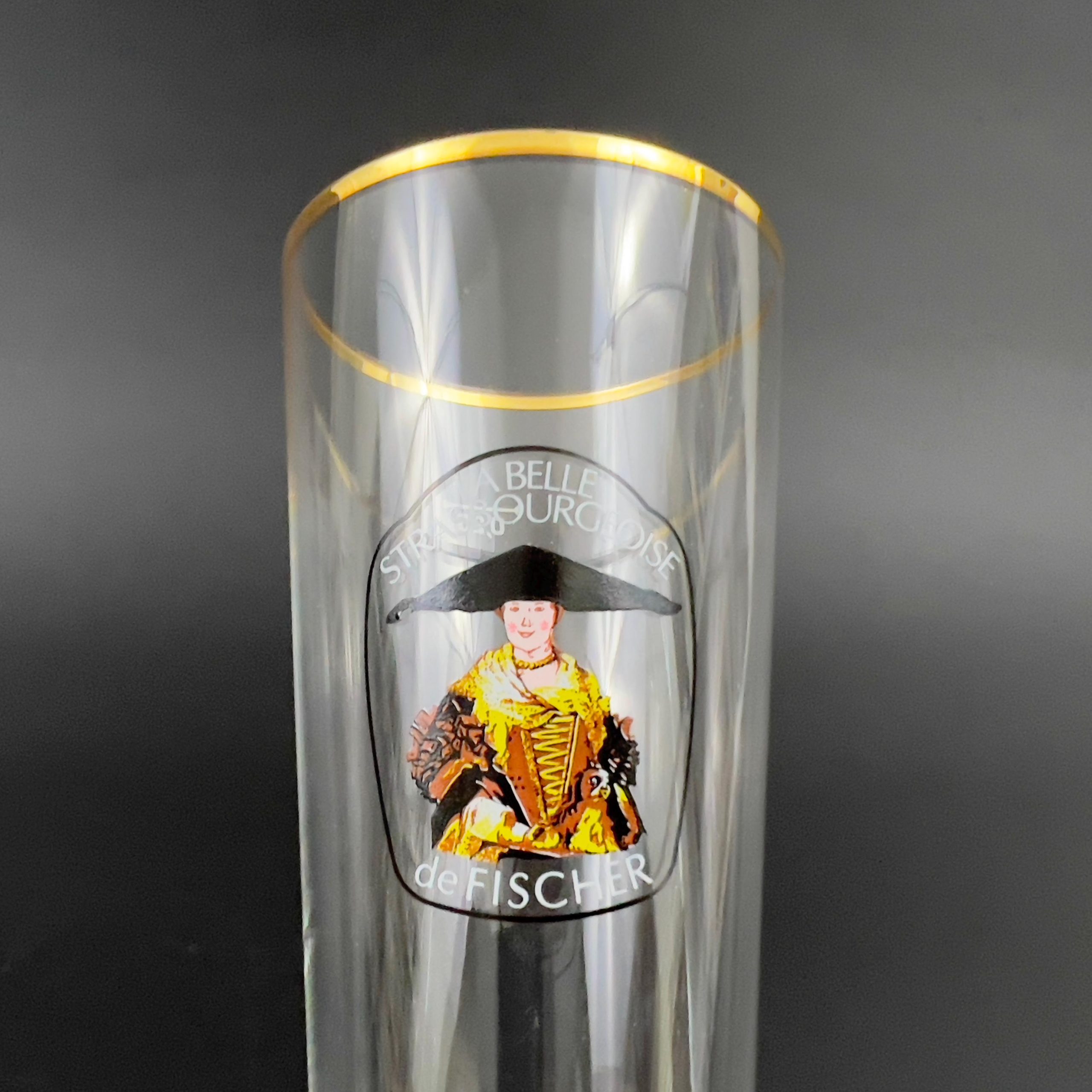 Vintage German Pilsner Glass Set: Warsteiner & Fischer, Gold Rim - Image 6