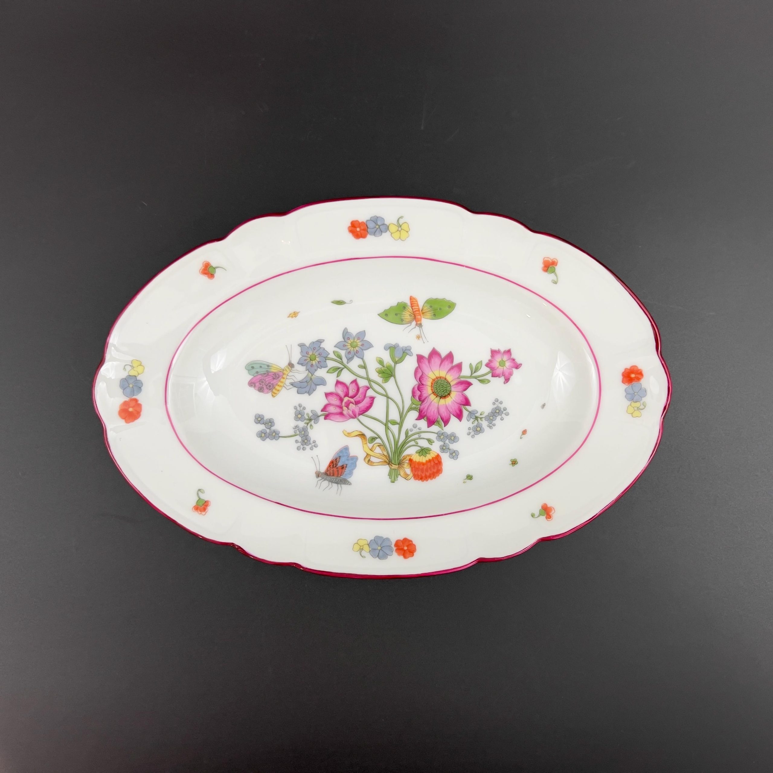 Vintage Limoges Porcelain Dish: CH Field Haviland, Meissen Floral Adaptation