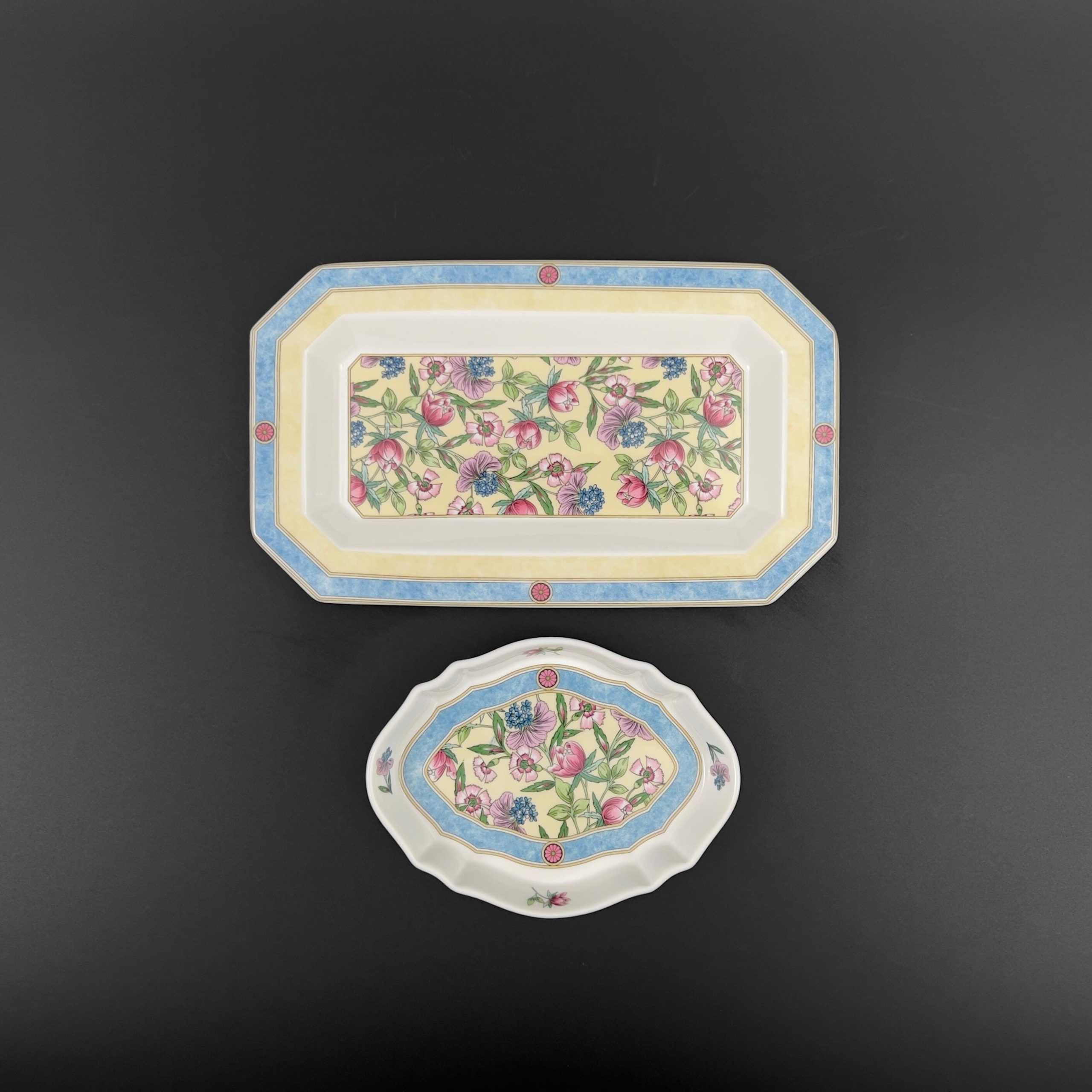 Vintage Wedgwood Sarah Trinket Dish Set - Floral Bone China, Made in England
