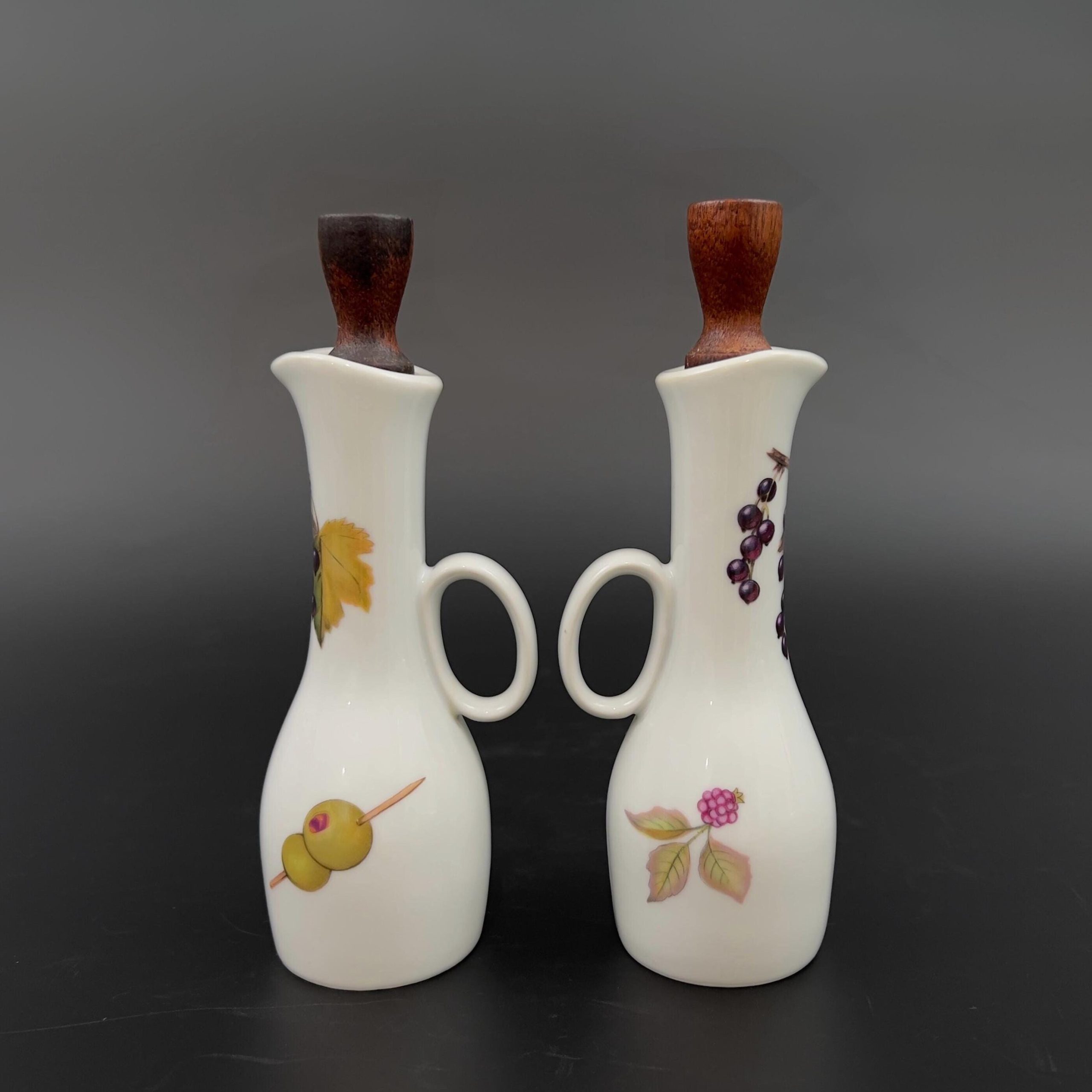 Vintage Royal Worcester Cruet Set: Mid-Century Evesham Severn Shape