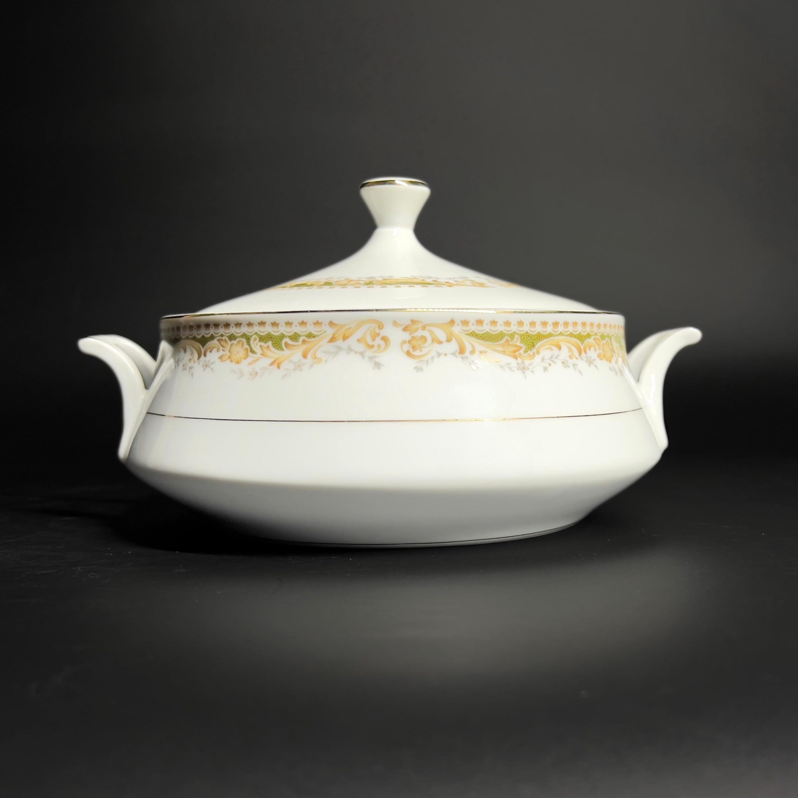 Vintage Queen Anne China Tureen: Mid-Century Japan Serving Dish