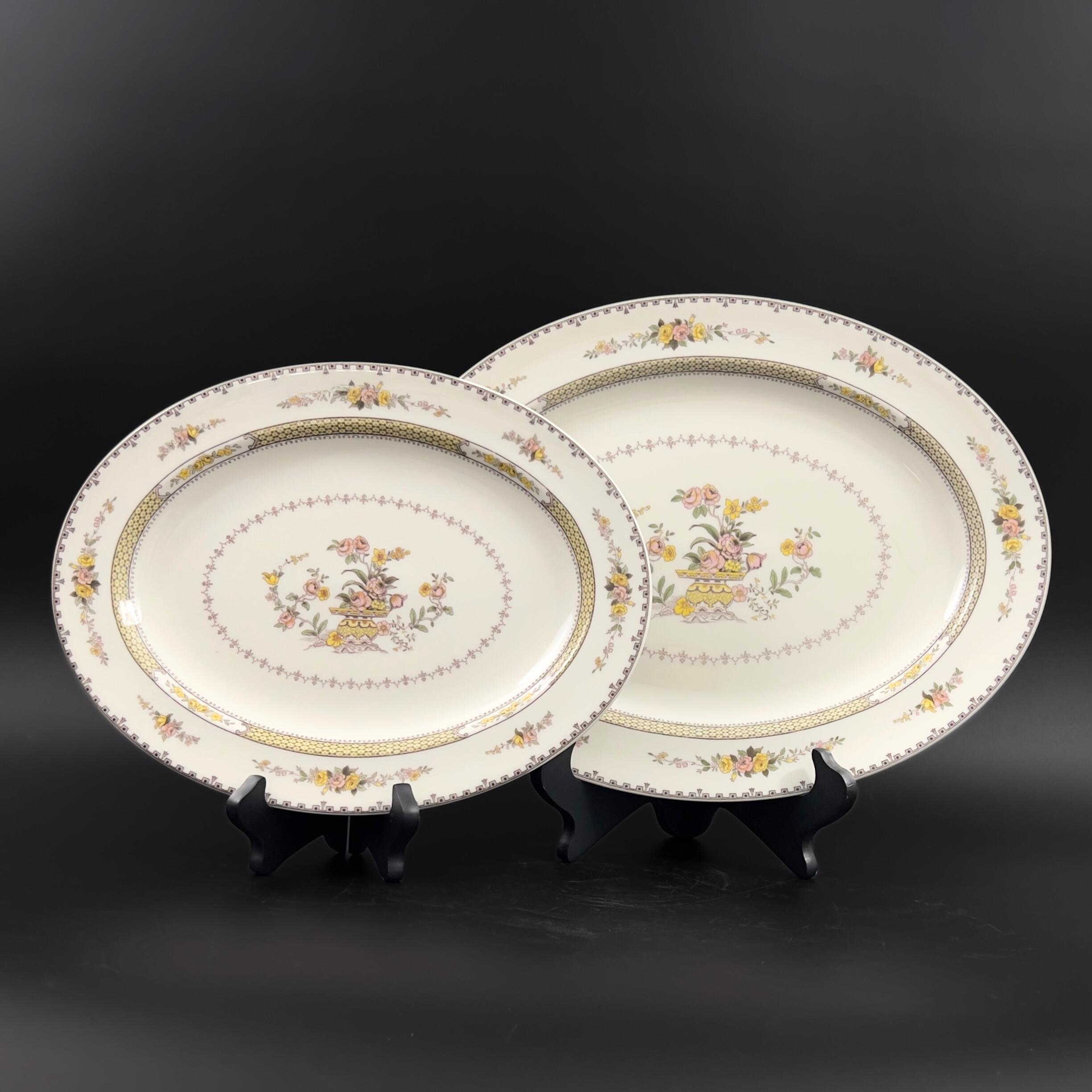 Royal Doulton Hamilton Platters: Vintage Bone China Set of Two