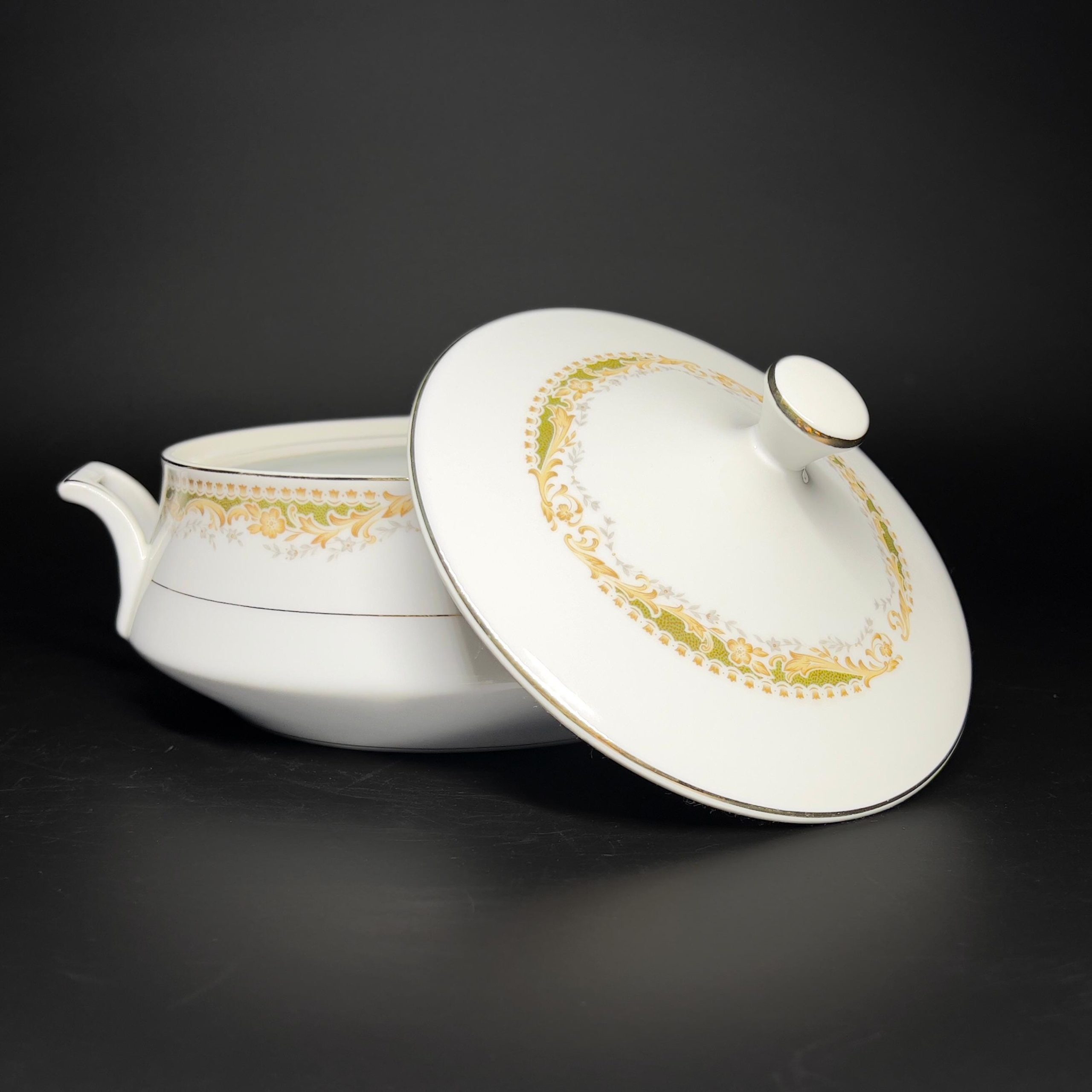 Vintage Queen Anne China Tureen: Mid-Century Japan Serving Dish - Image 6