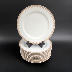 Antique Limoges Dinner Plates: Haviland Schleiger 294 Pink Roses, Set of 10