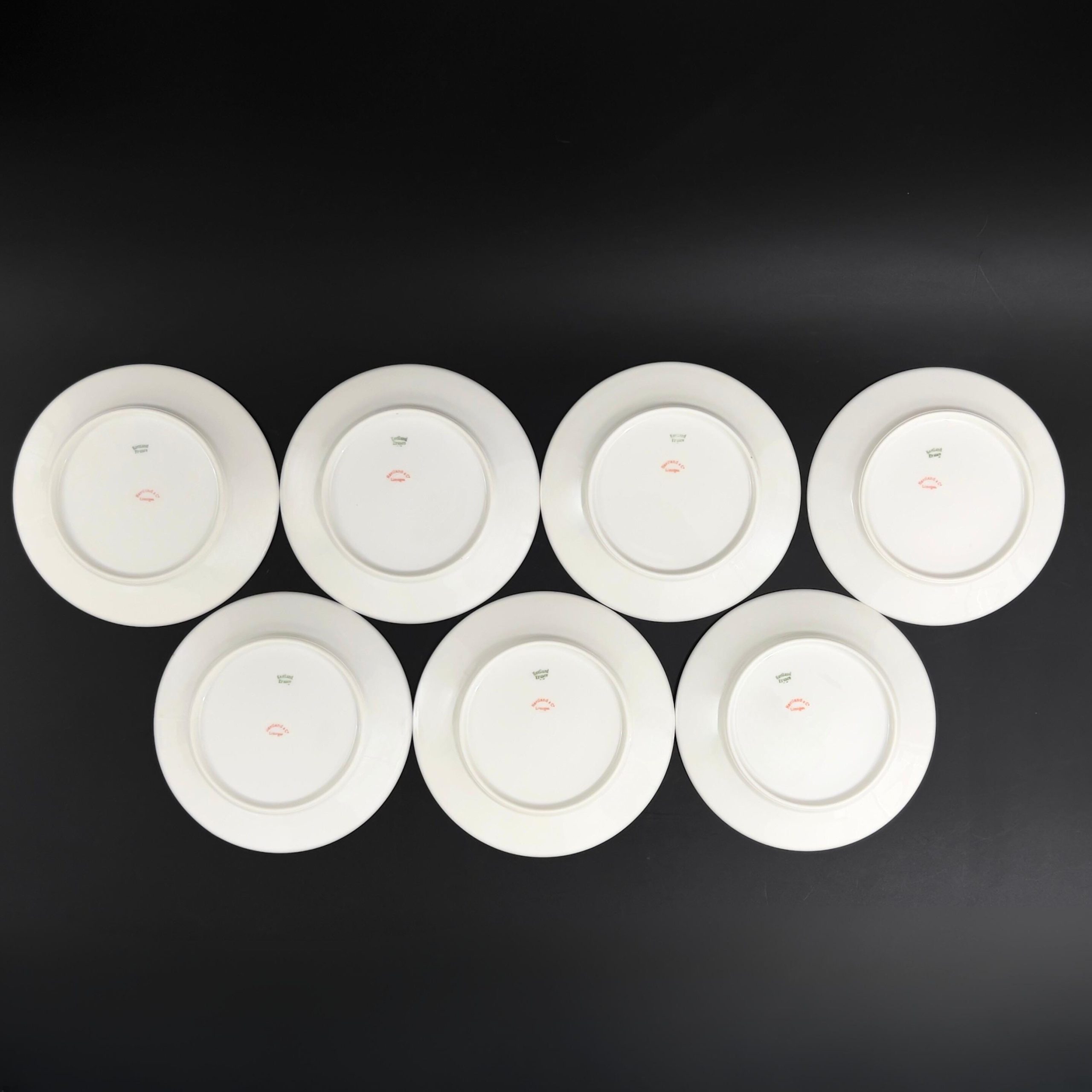 Antique Haviland Limoges Plates (Set of 7): Pink Roses, Schleiger 294 - Image 11