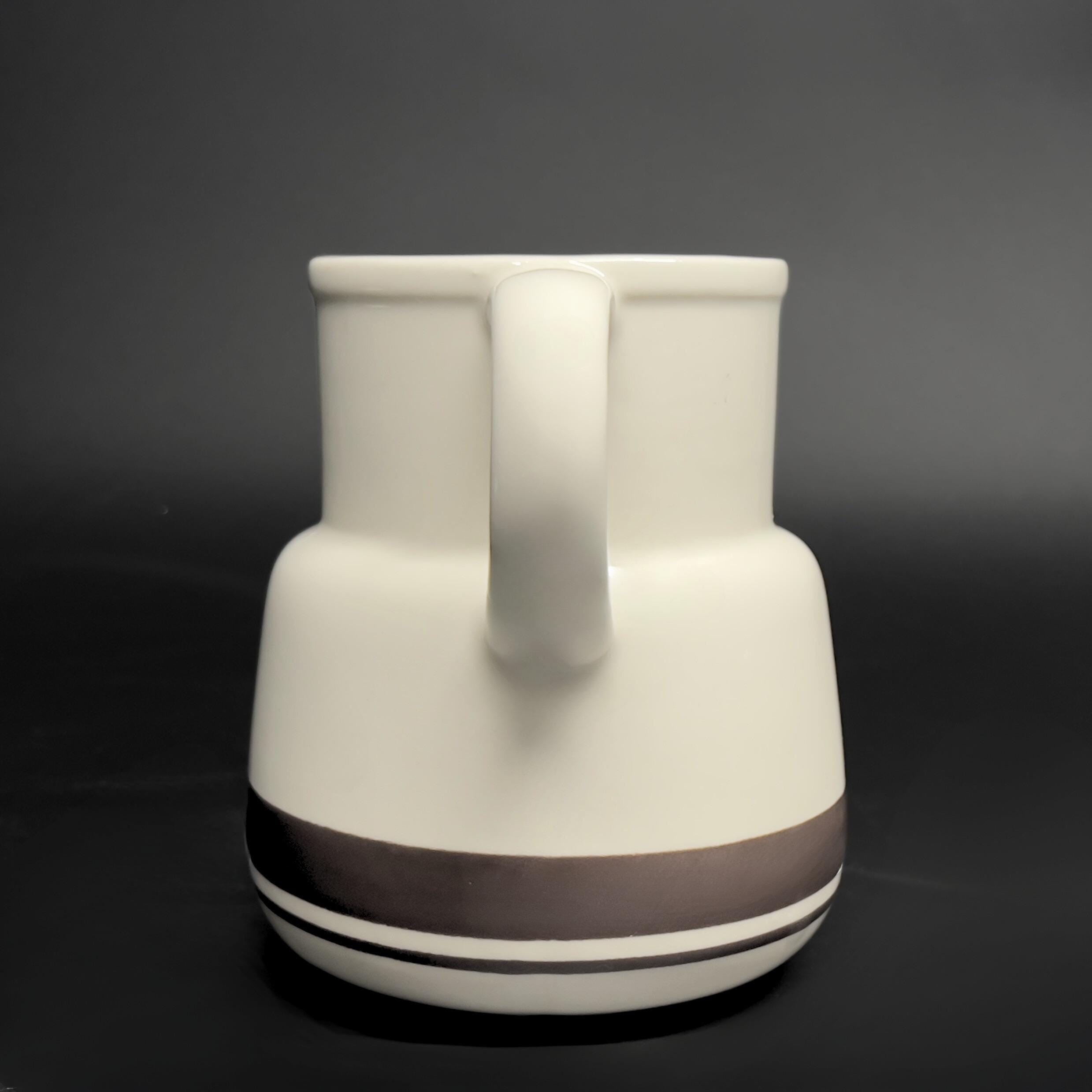 Vintage Nelson McCoy Stoneware Pitcher: 1970s Brown Stripe Barware - Image 7