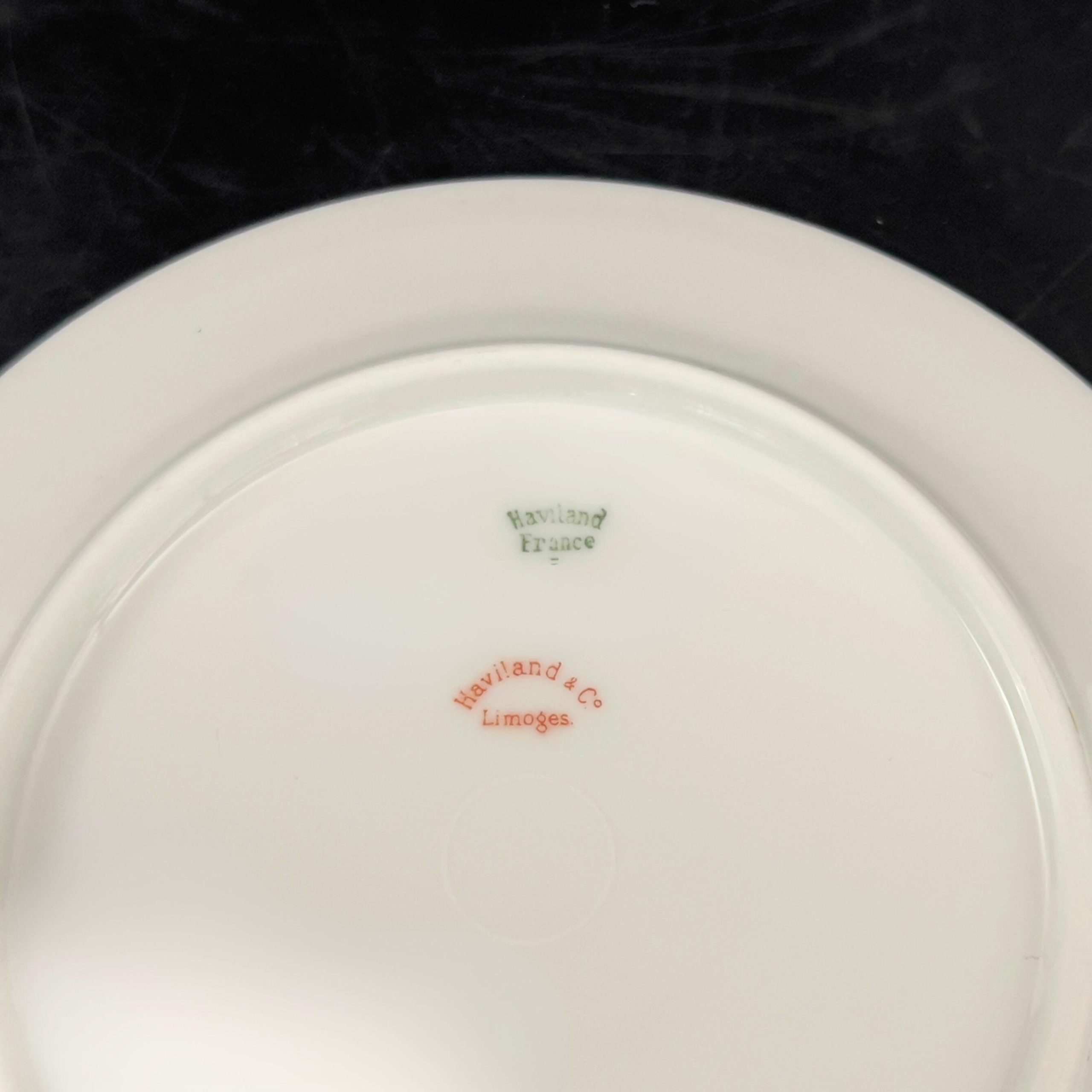 Antique Haviland Limoges Plates (Set of 7): Pink Roses, Schleiger 294 - Image 9