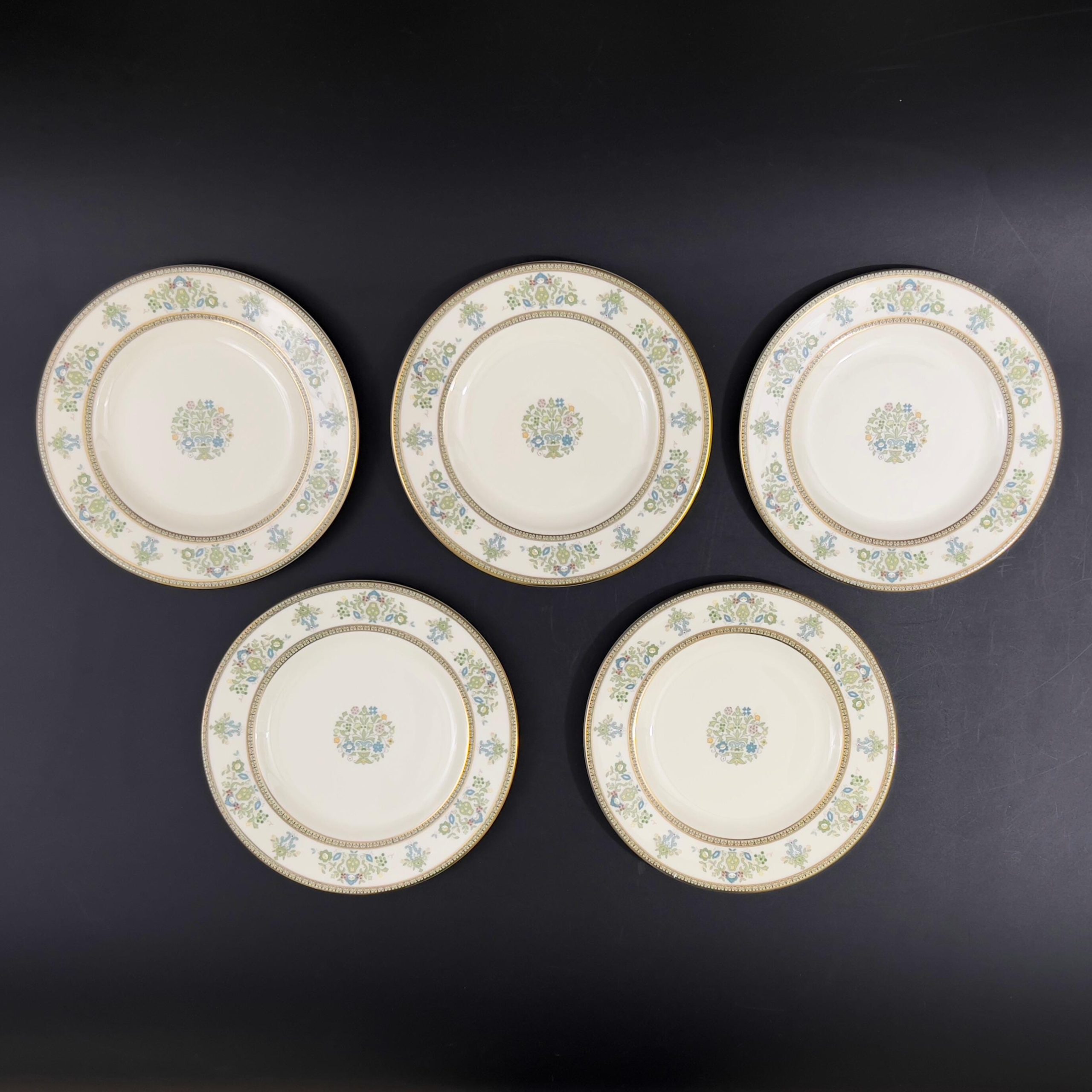 Vintage Minton Henley Plates: English Floral Dinnerware with Gold Trim - Image 10