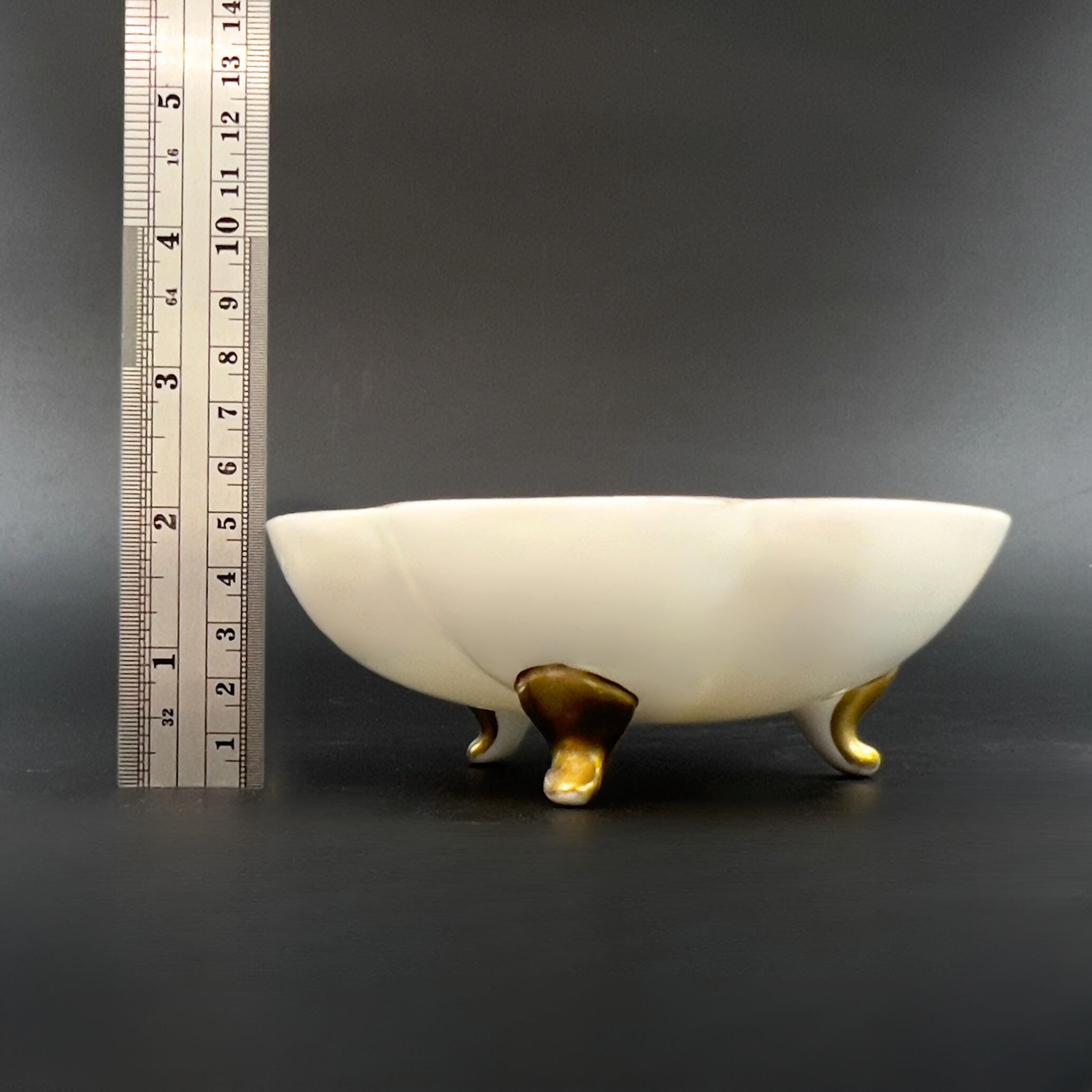 Antique Nippon Footed Bowl: Hand-Painted Floral Moriage Porcelain - Image 10