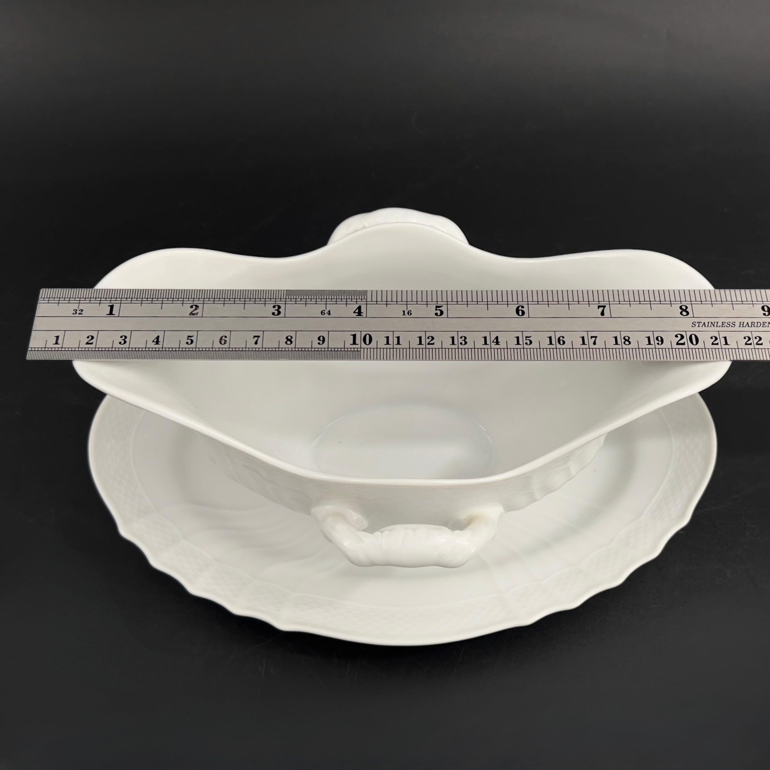 Vintage Richard Ginori Gravy Boat: Bianco Vecchio Pattern, Italy - Image 8