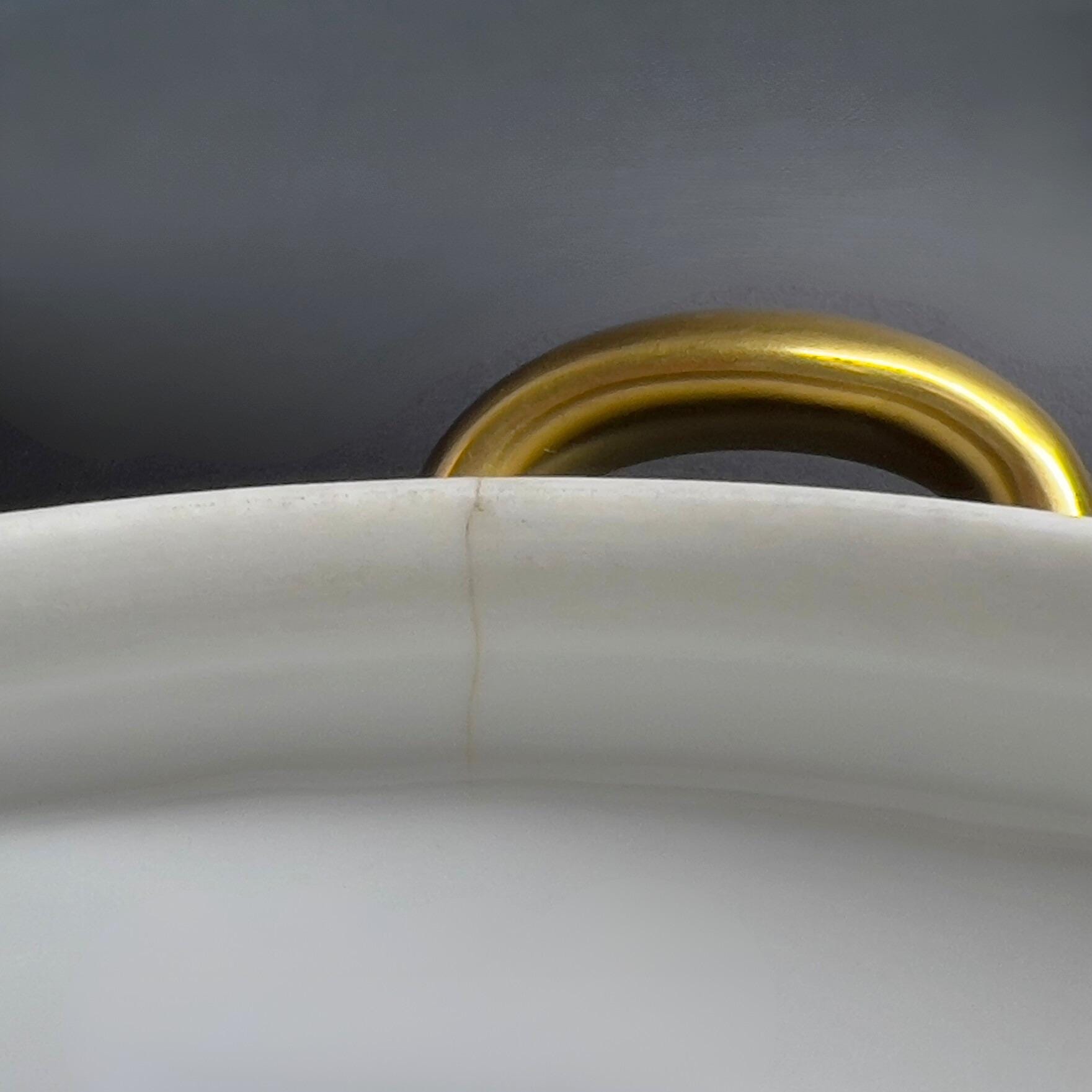 Vintage Limoges Porcelain Tureen: Jean Boyer Laurel Pattern, Gold Accents - Image 11