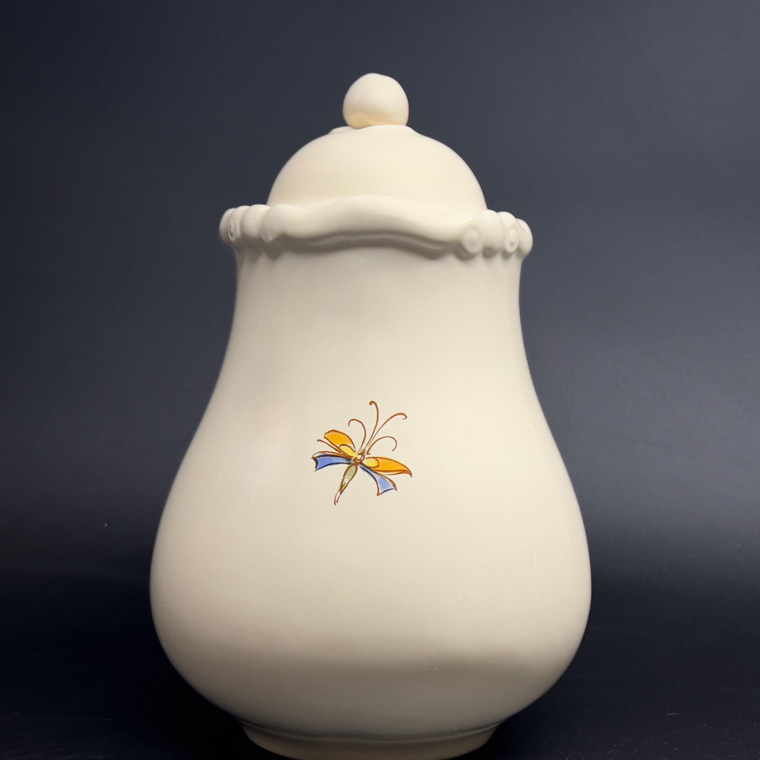 Vintage Moulin des Loups Jar: French Provincial Pottery with Shepherd - Image 4